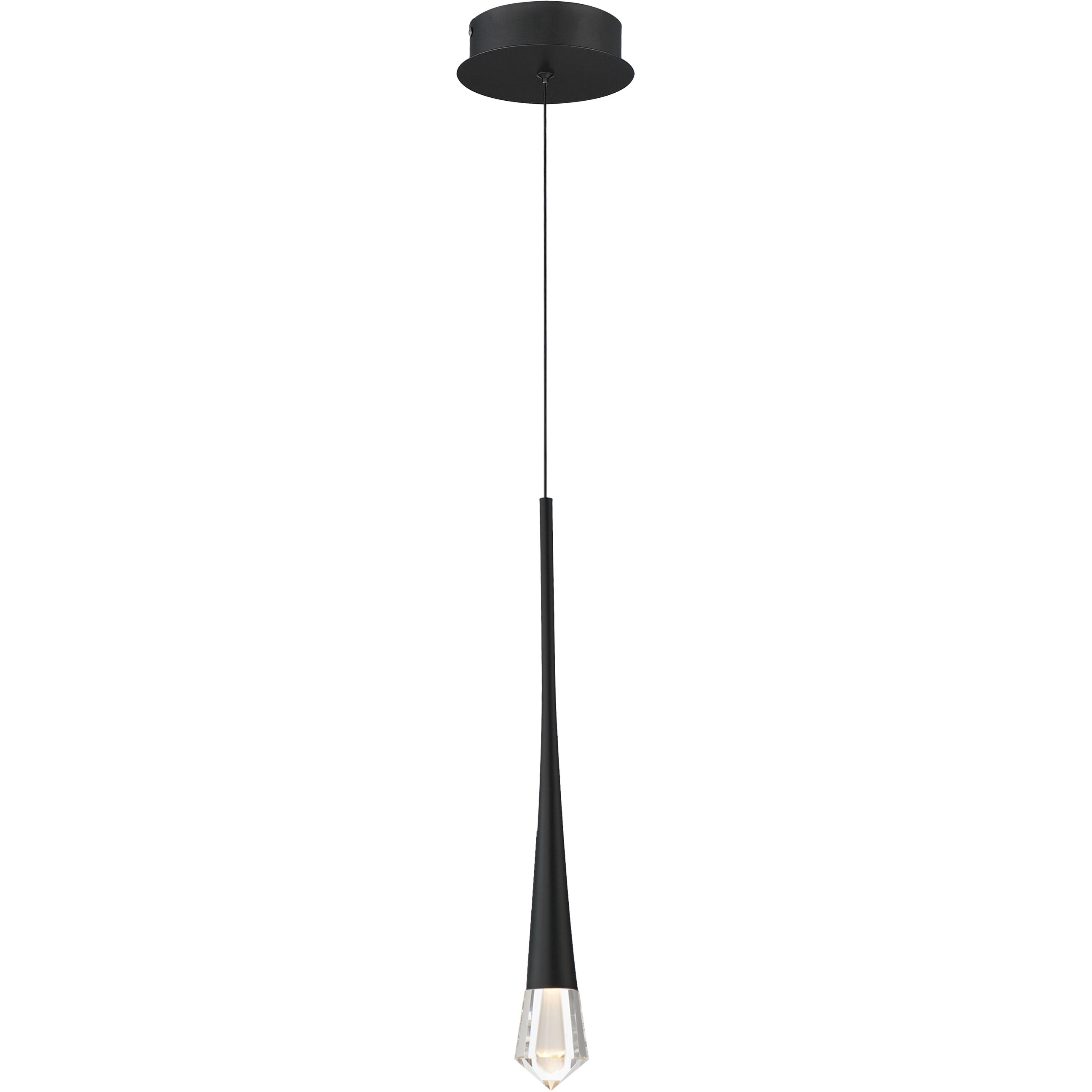 Pierce LED 2.25 inch Black Single Pendant Ceiling Light