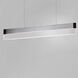 iBar LED 1 inch Brushed Aluminum Pendant Ceiling Light in Brushed Black