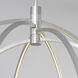 Concentric LED LED 27 inch Brushed Platinum Single Pendant Ceiling Light in Brushed Pewter
