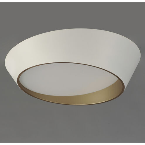 Slant LED 19.75 inch White with Gold Flush Mount Ceiling Light