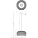 Cambria LED 17.5 inch Oyster Single Pendant Ceiling Light