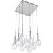 Larmes LED LED 12 inch Polished Chrome Single Pendant Ceiling Light