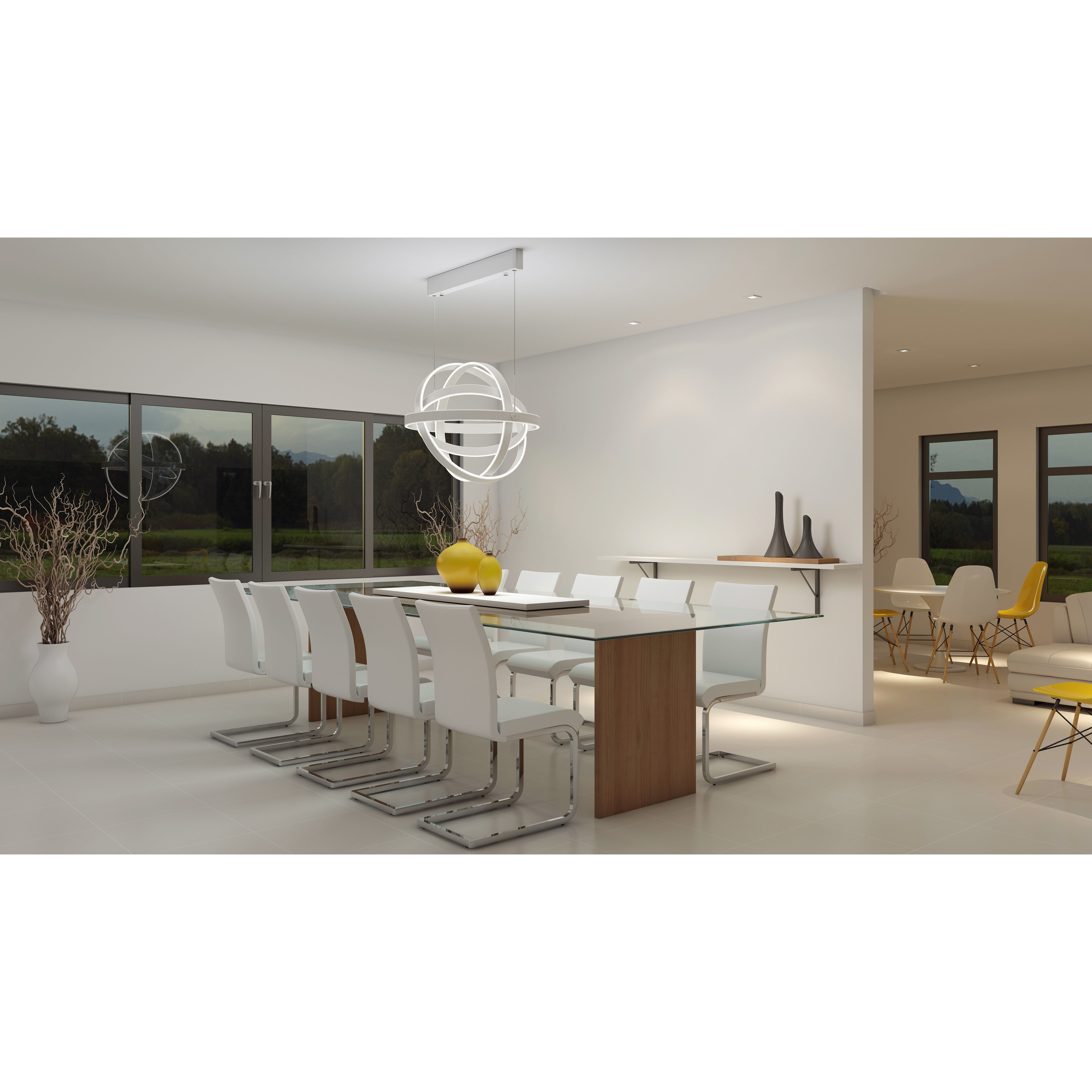 Gyro LED LED 25.75 inch Matte White Single Pendant Ceiling Light