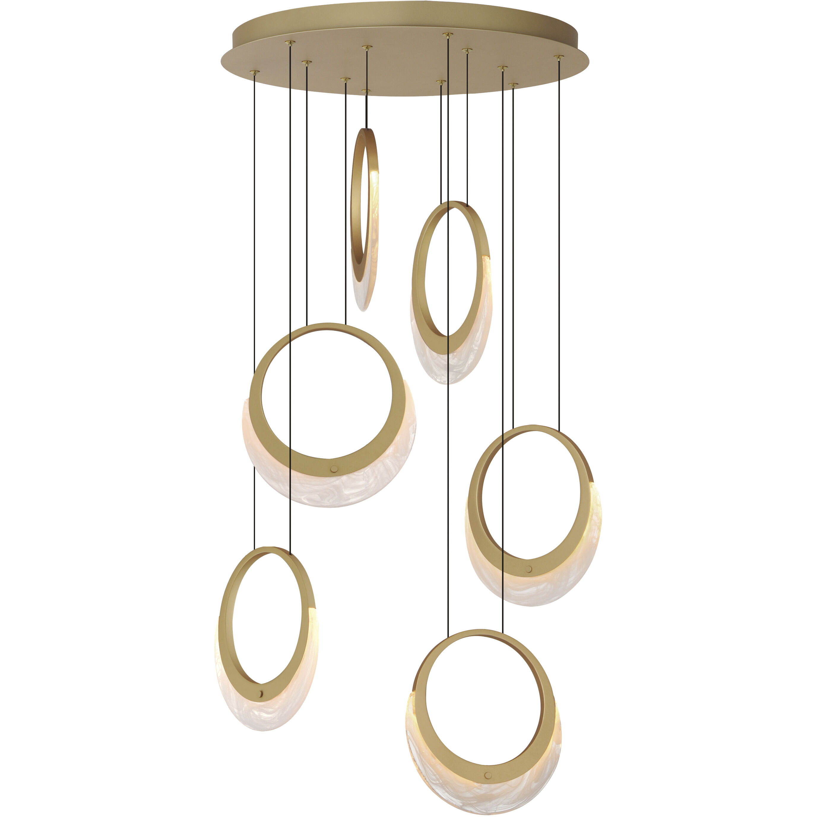 Lyra LED 20.25 inch Gold Multi-Light Pendant Ceiling Light
