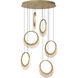 Lyra LED 20.25 inch Gold Multi-Light Pendant Ceiling Light
