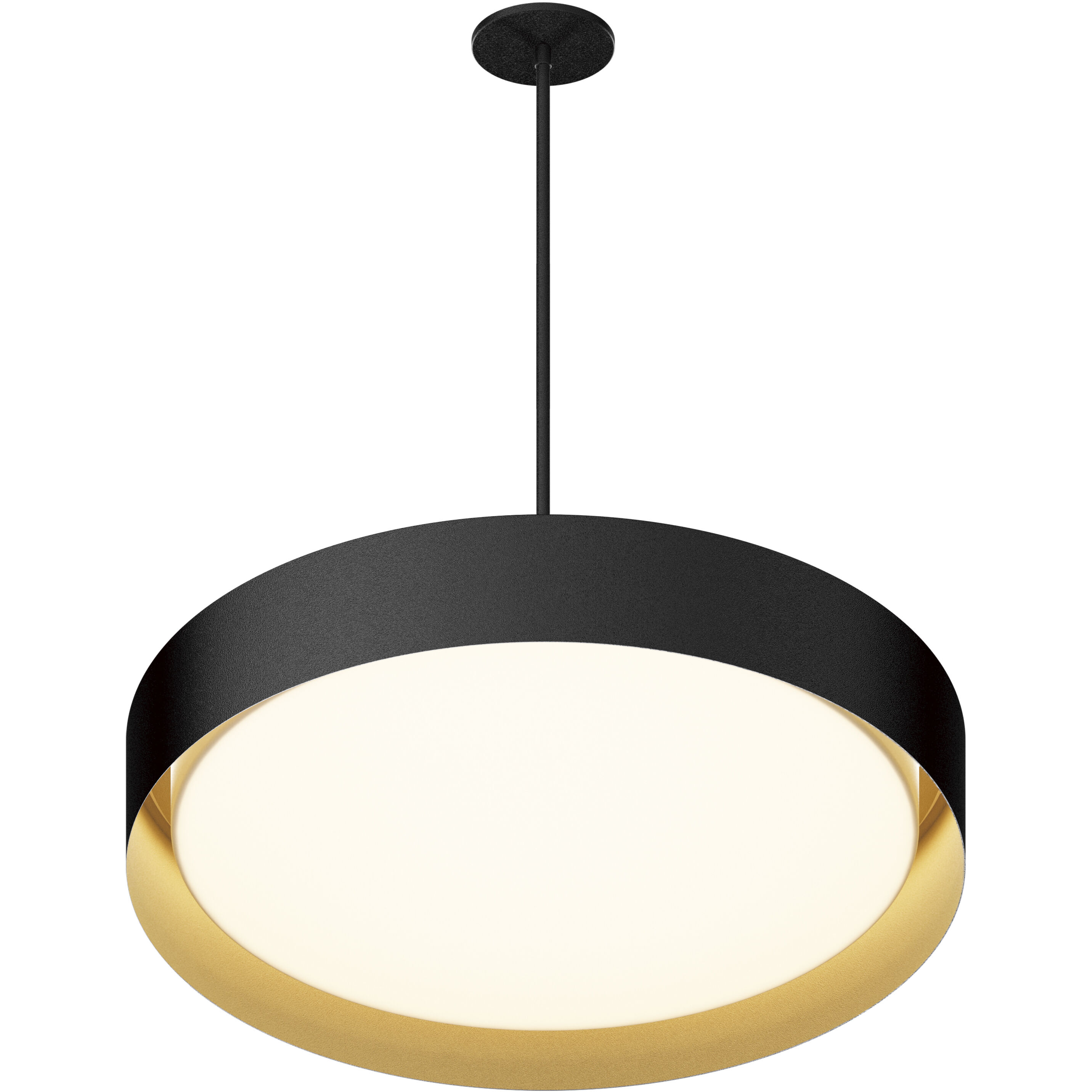 ET2 E51015 BKGLD Echo LED 24 inch Black and Gold Single Pendant