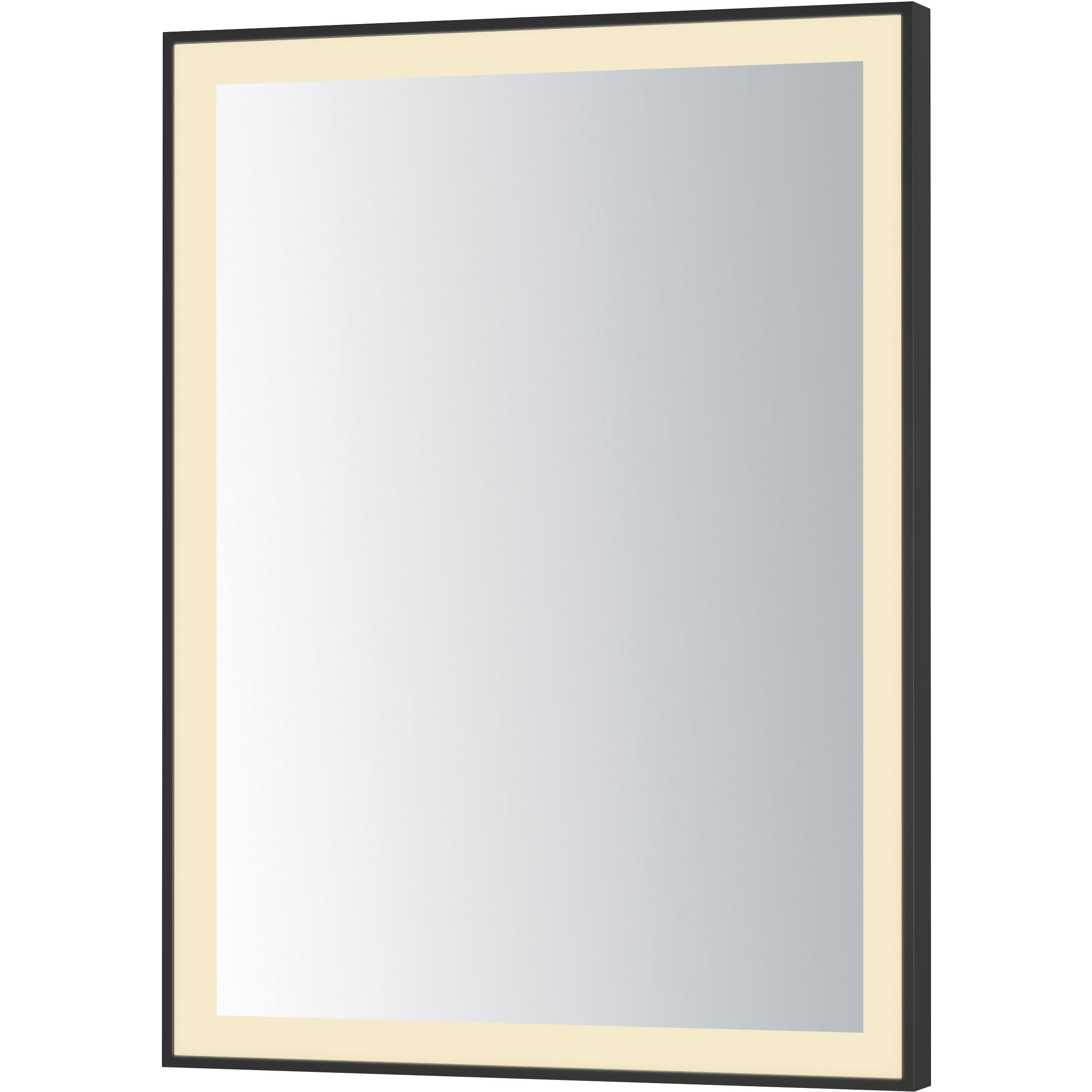 Framed 32 X 24 inch Black LED Mirror