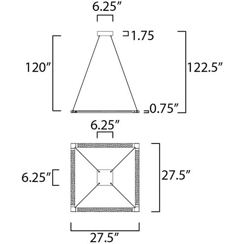 Rotator LED 27.5 inch Matte White Single Pendant Ceiling Light