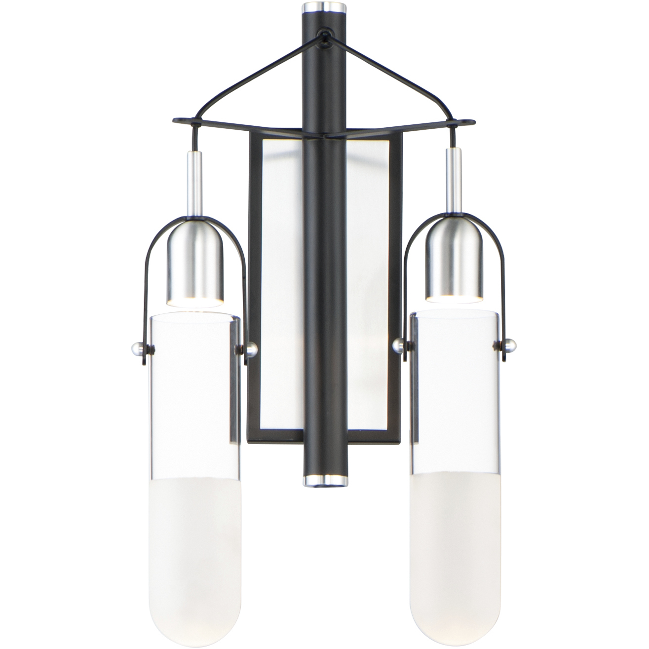 Capsule LED 12.5 inch Black and Brushed Aluminum Bath Vanity Wall Light