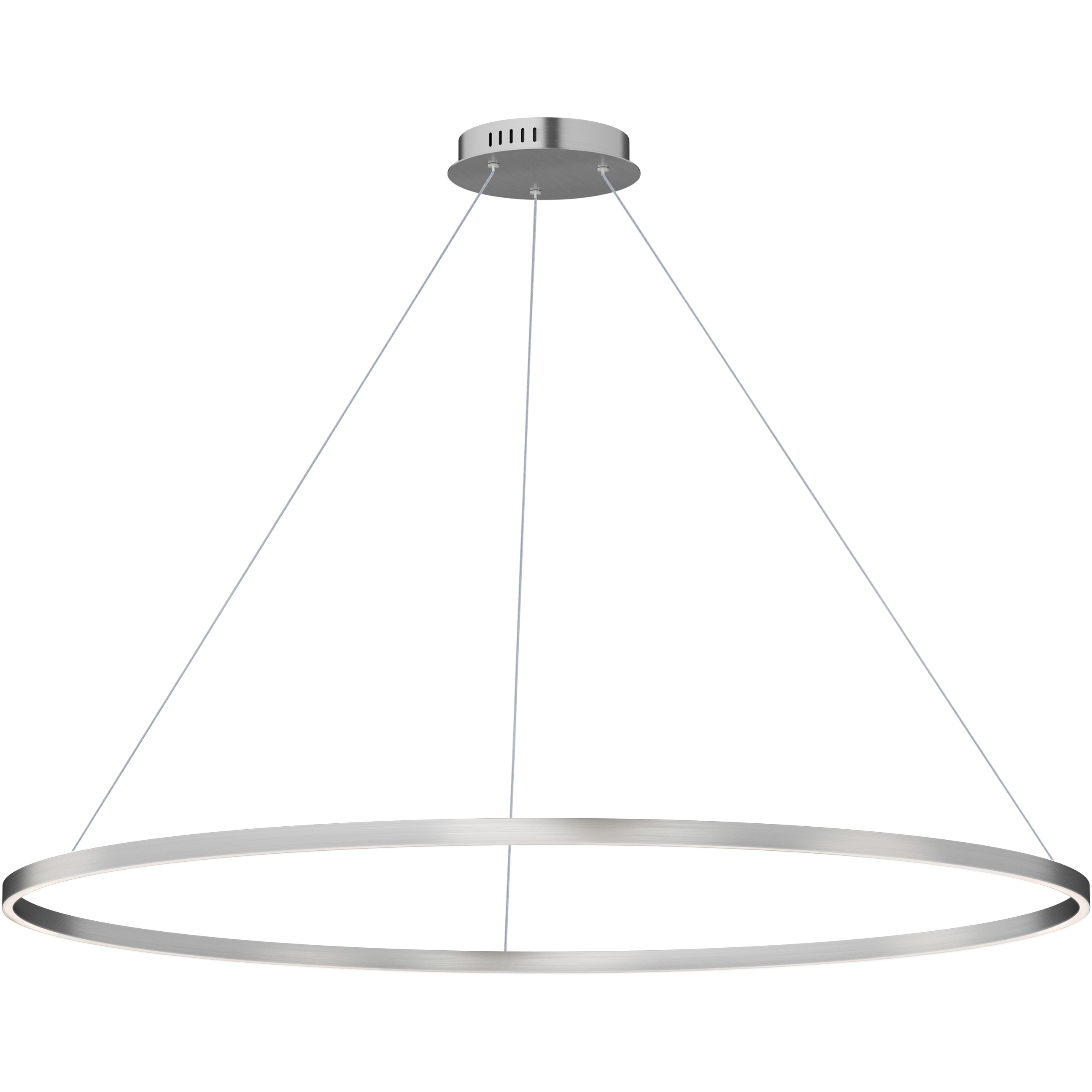 Groove 5CCT LED 60 inch Brushed Aluminum Ring Pendant Ceiling Light