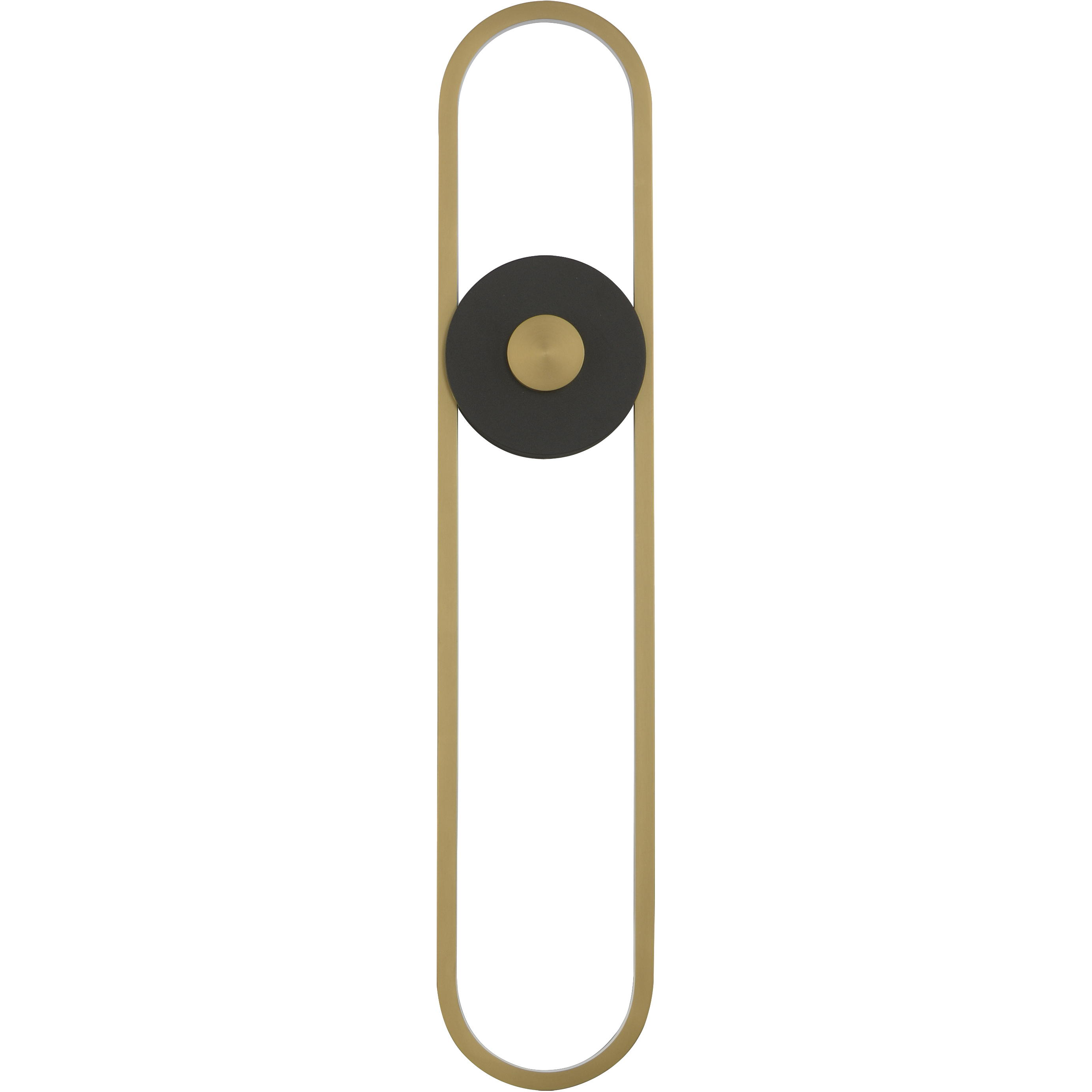 Gravity LED 30 inch Black and Gold Outdoor Wall Mount