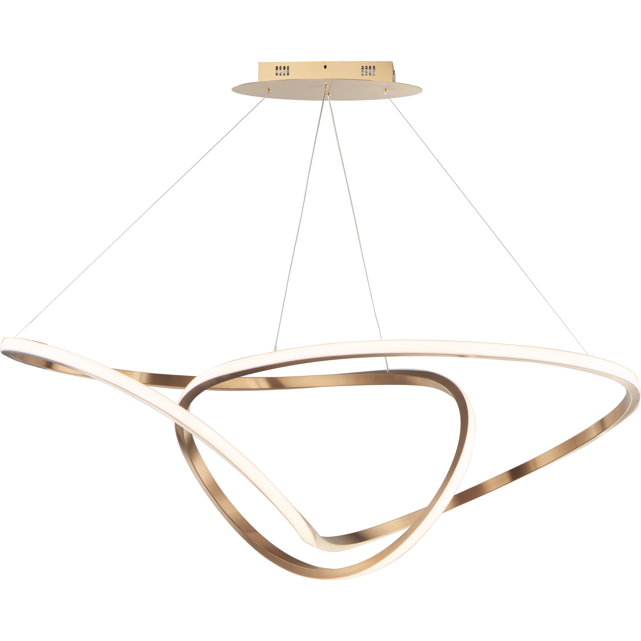 Perpetual LED 24.5 inch Brushed Champagne Single Pendant Ceiling Light
