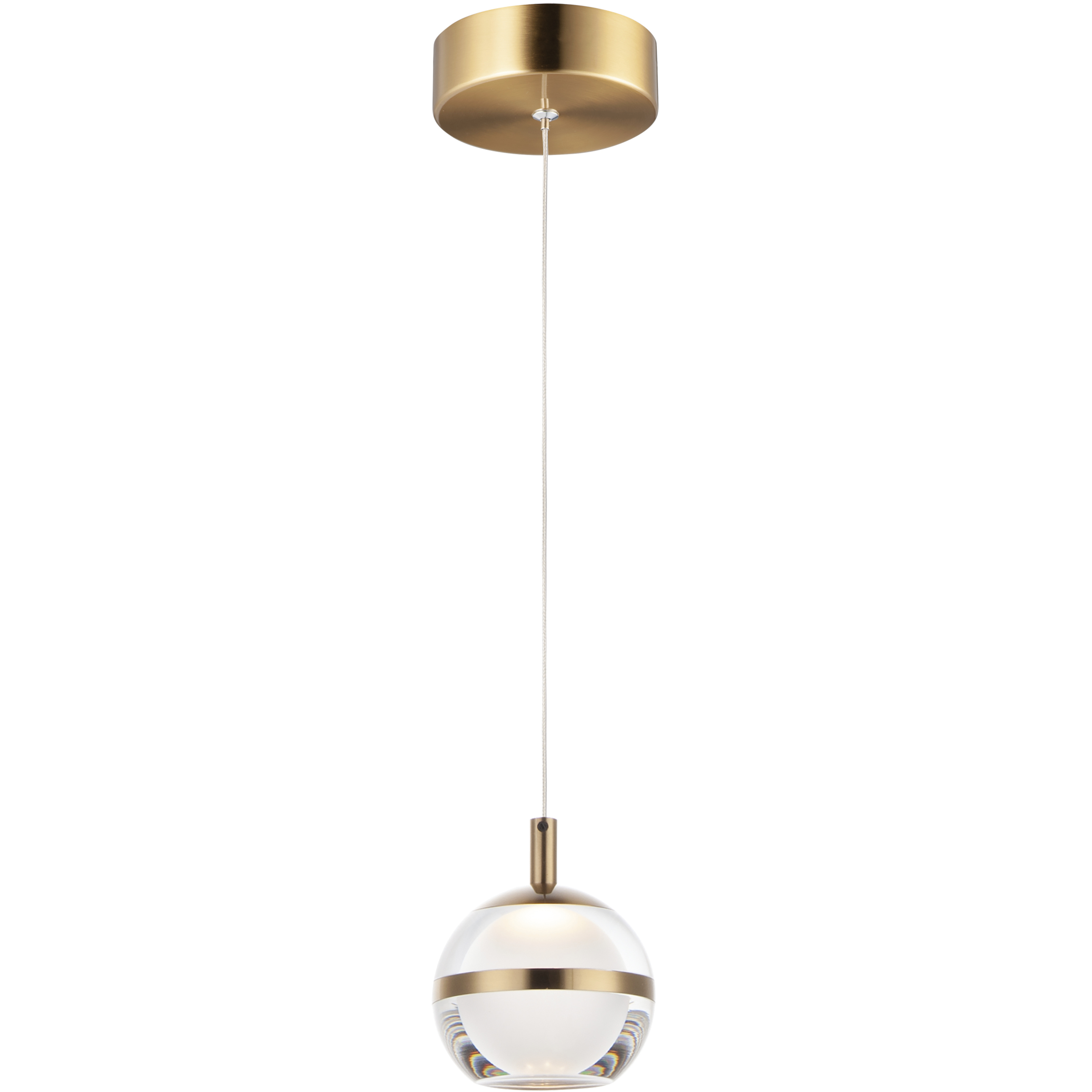 Swank LED 4.5 inch Natural Aged Brass Single Pendant Ceiling Light