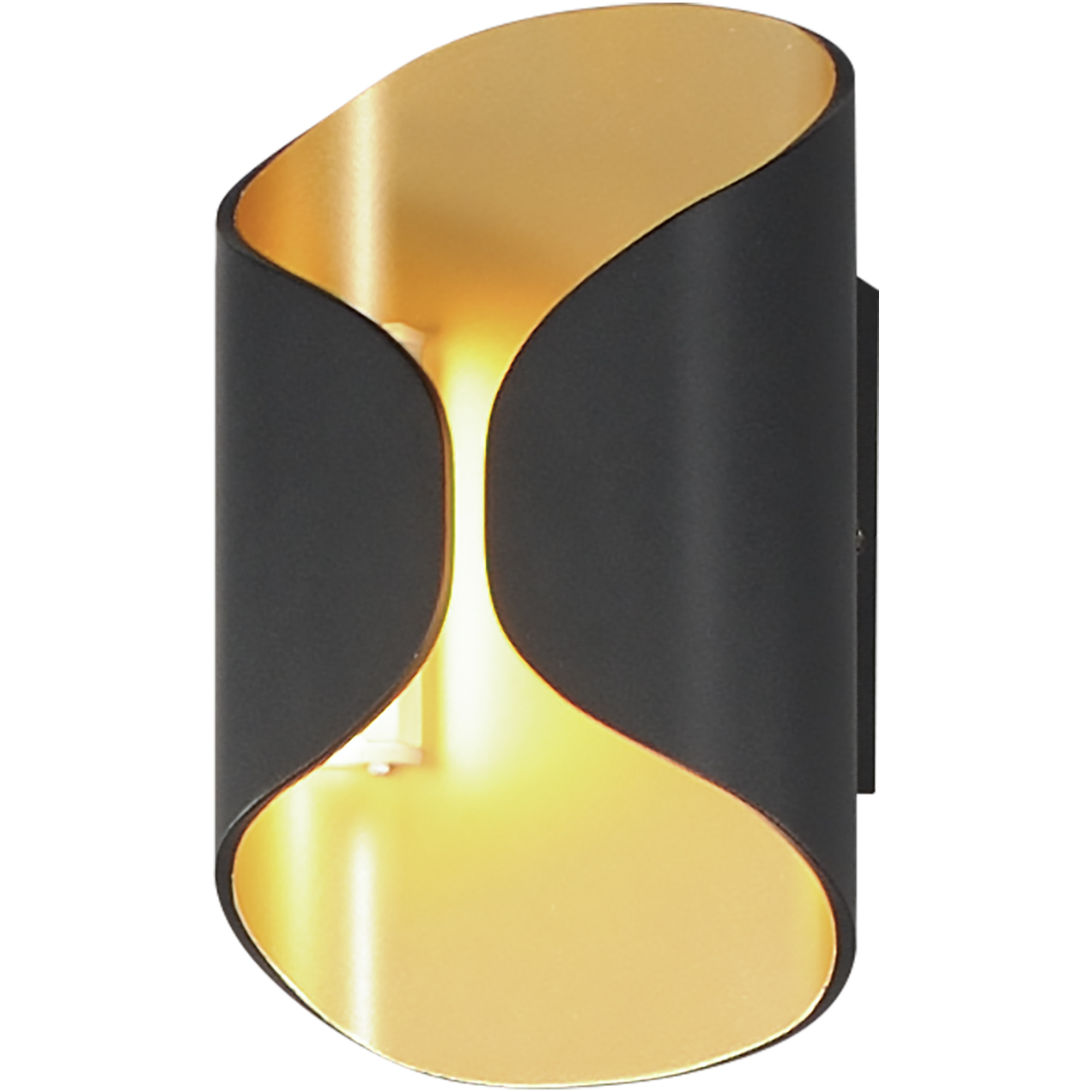 Folio LED 9.75 inch Black and Gold Outdoor Wall Mount in Black/Gold
