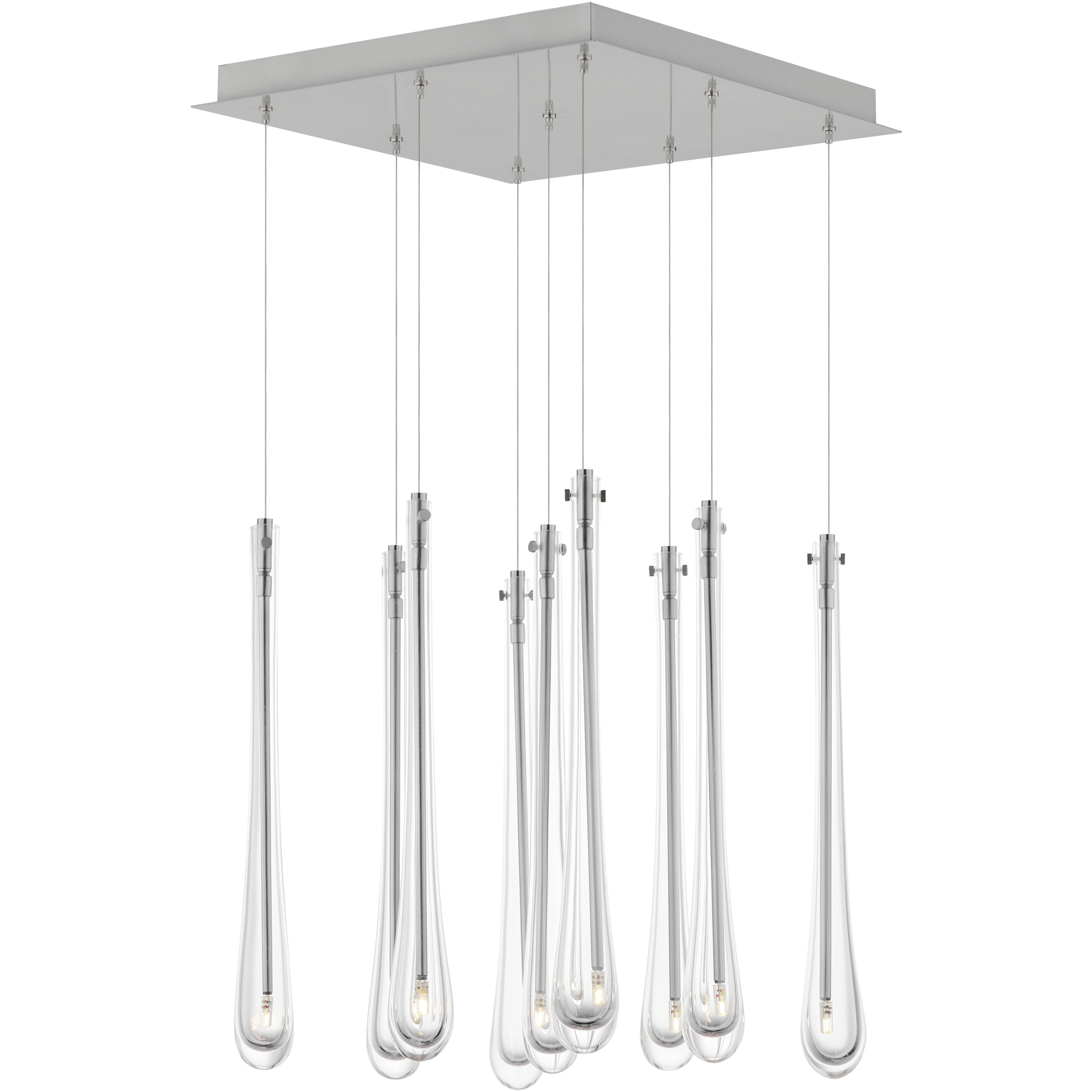 Stillo LED 17 inch Satin Nickel Multi-Light Pendant Ceiling Light