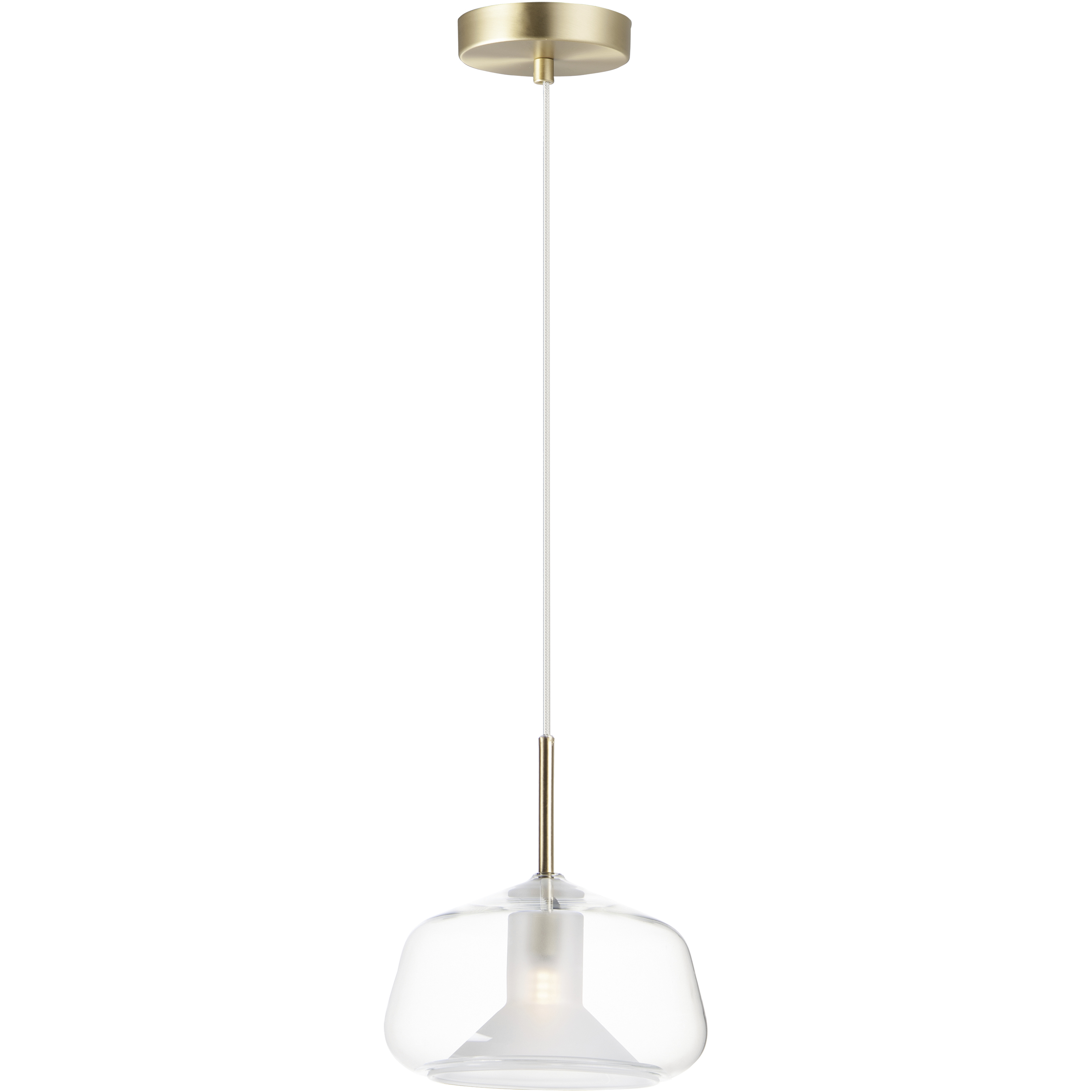 Deuce LED 7.75 inch Satin Brass Single Pendant Ceiling Light
