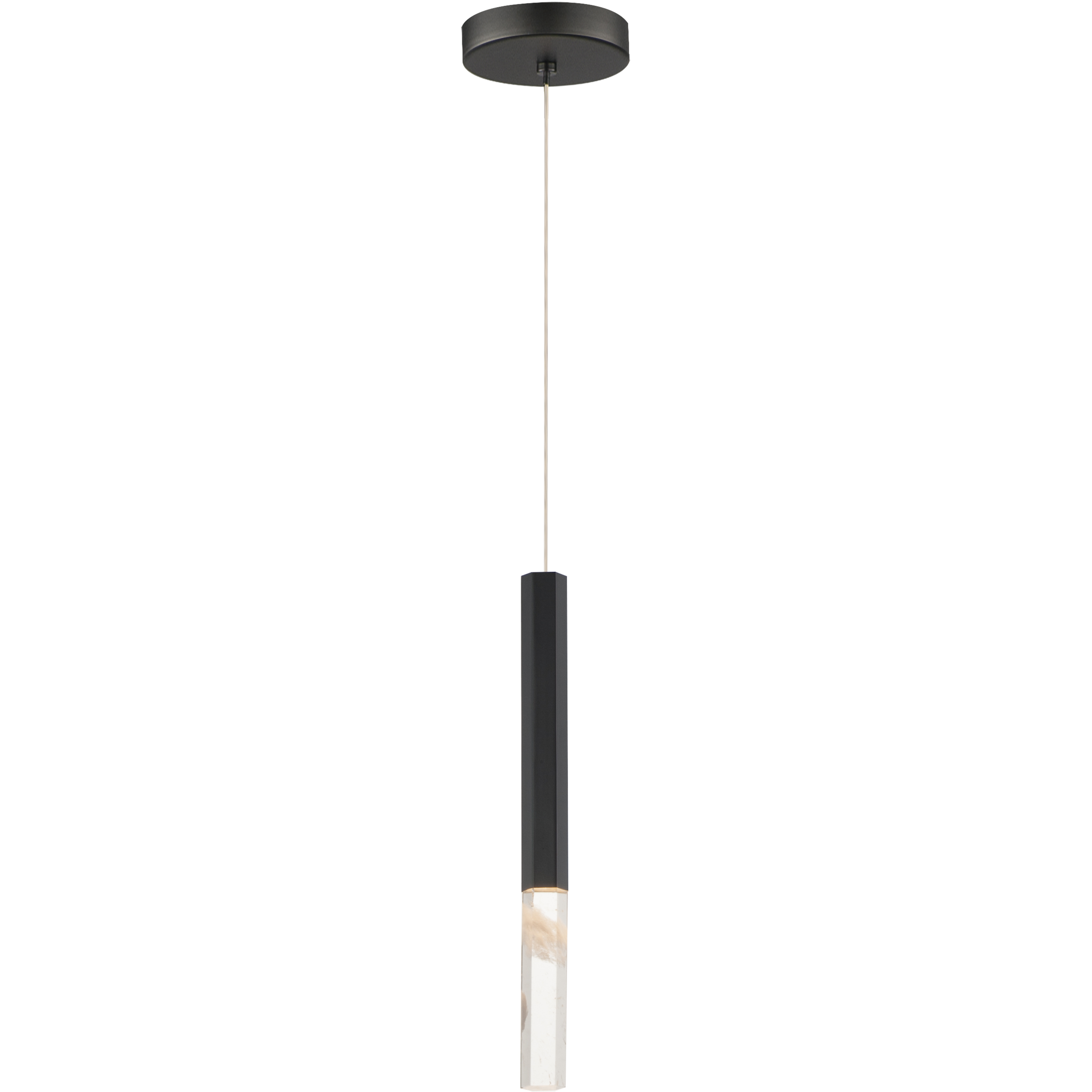Diaphane LED 1.5 inch Black Single Pendant Ceiling Light