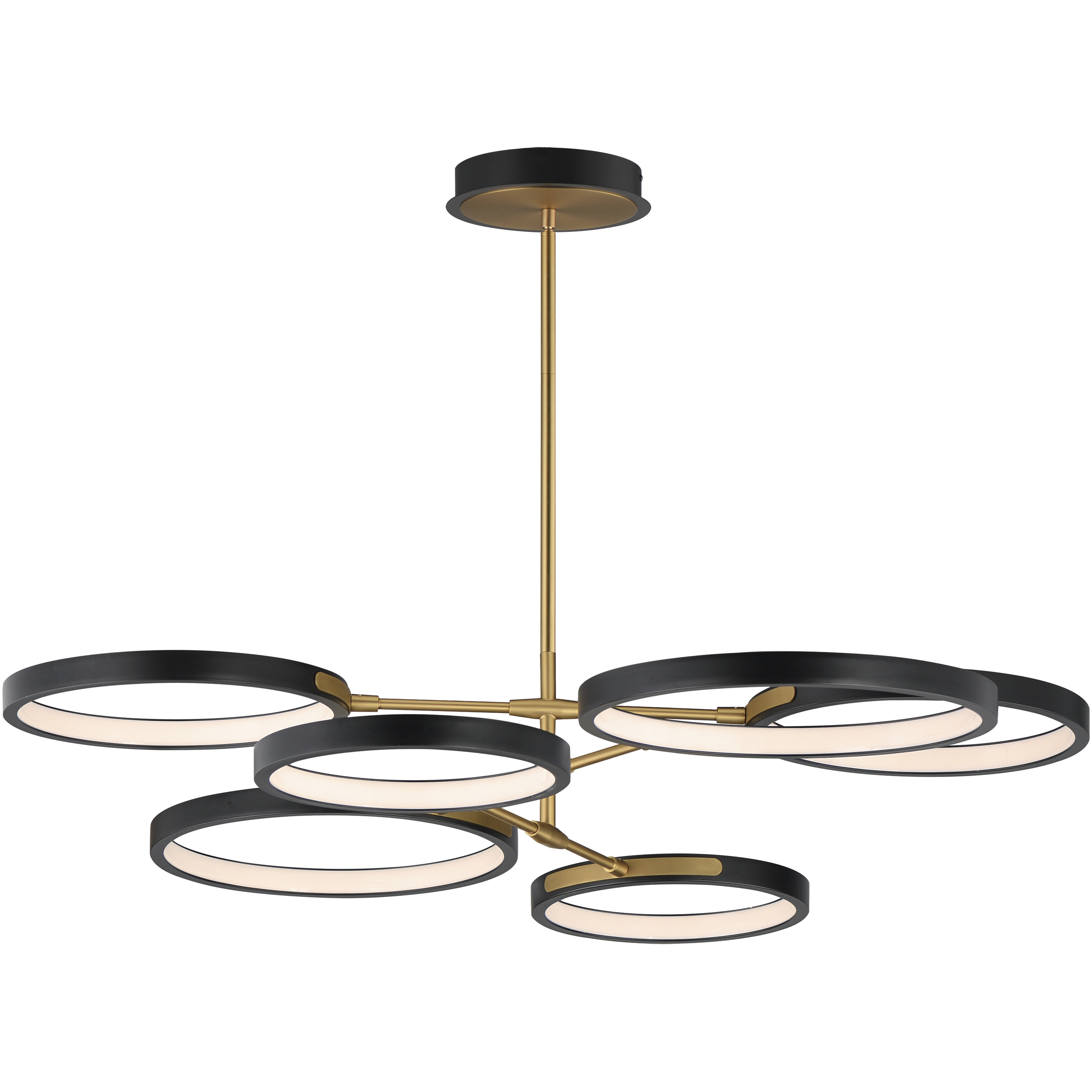 ET2 E24328-BKGLD Hoopla LED 47.25 inch Black and Gold Single