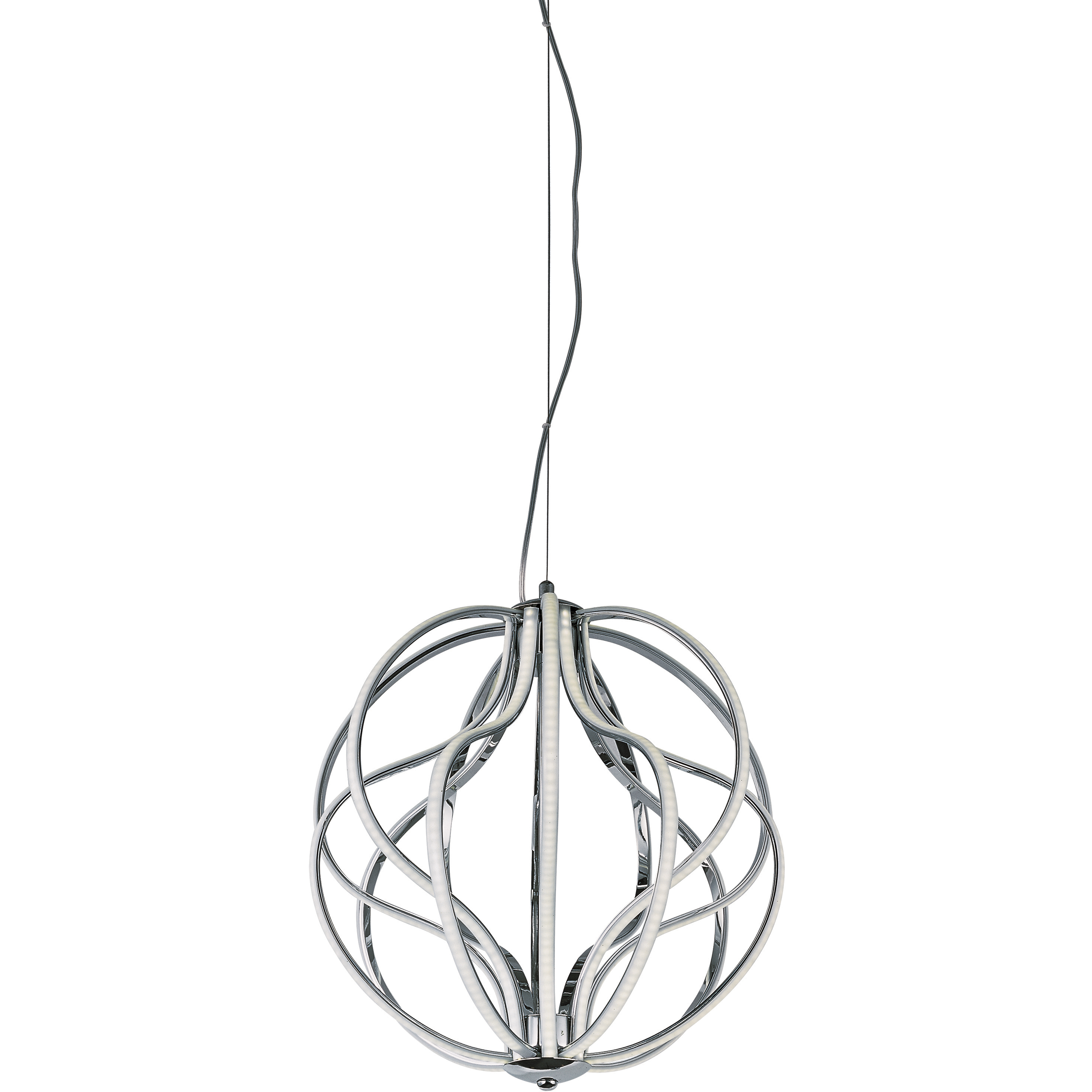 Aura LED 17 inch Polished Chrome Single Pendant Ceiling Light