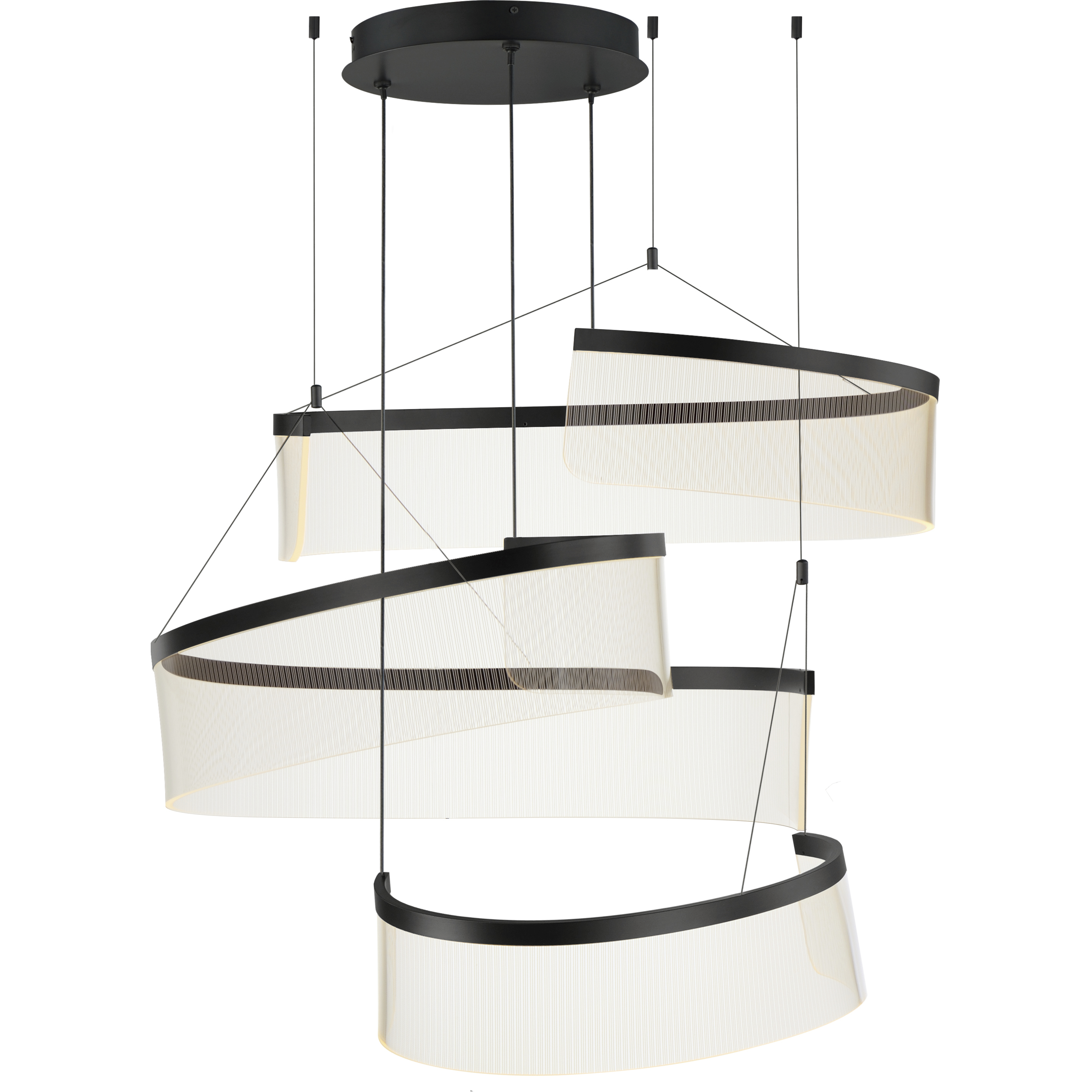 Sonata LED 32.25 inch Black Multi-Light Pendant Ceiling Light