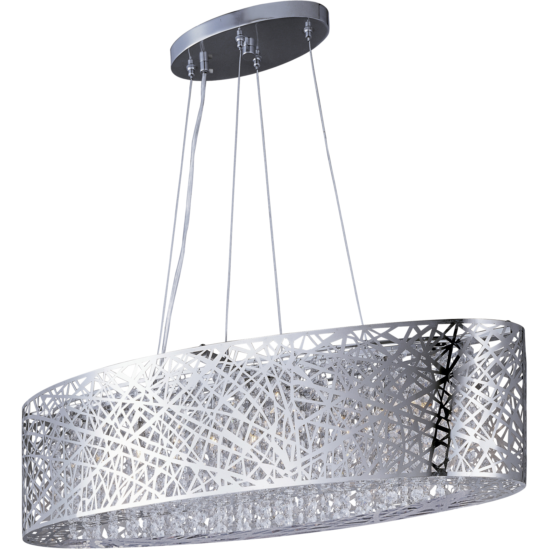 Inca LED 31.5 inch Polished Chrome Linear Pendant Ceiling Light in Clear/White