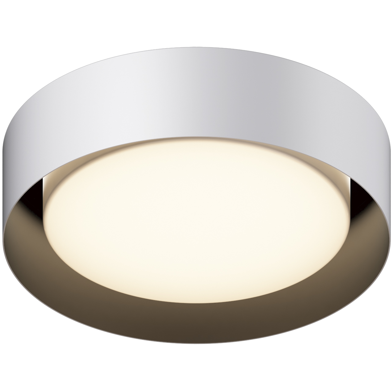 Echo LED 13 inch White and Black Flush Mount Ceiling Light in White/Black