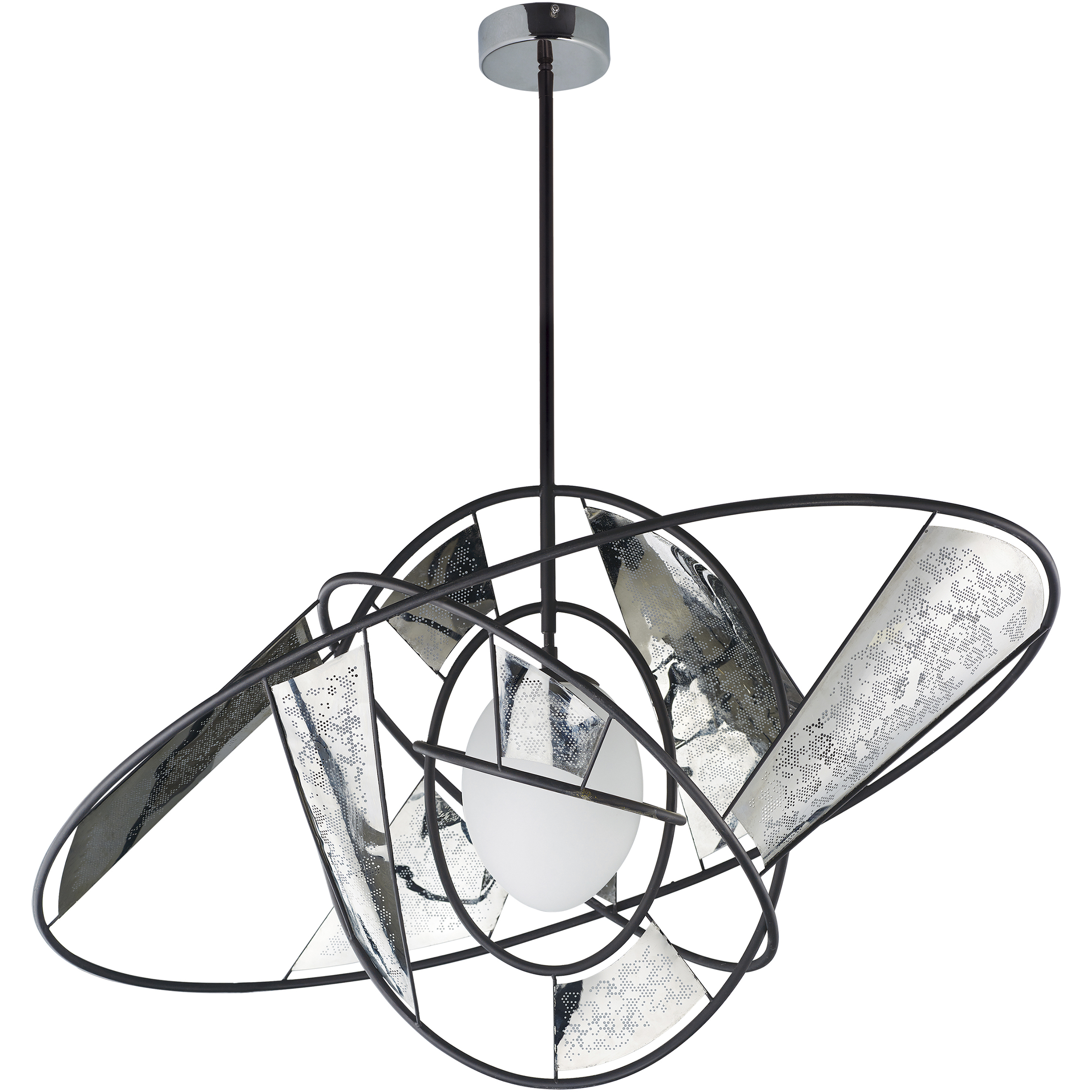 Astro LED LED 18 inch Black and Stainless Steel Single Pendant Ceiling Light