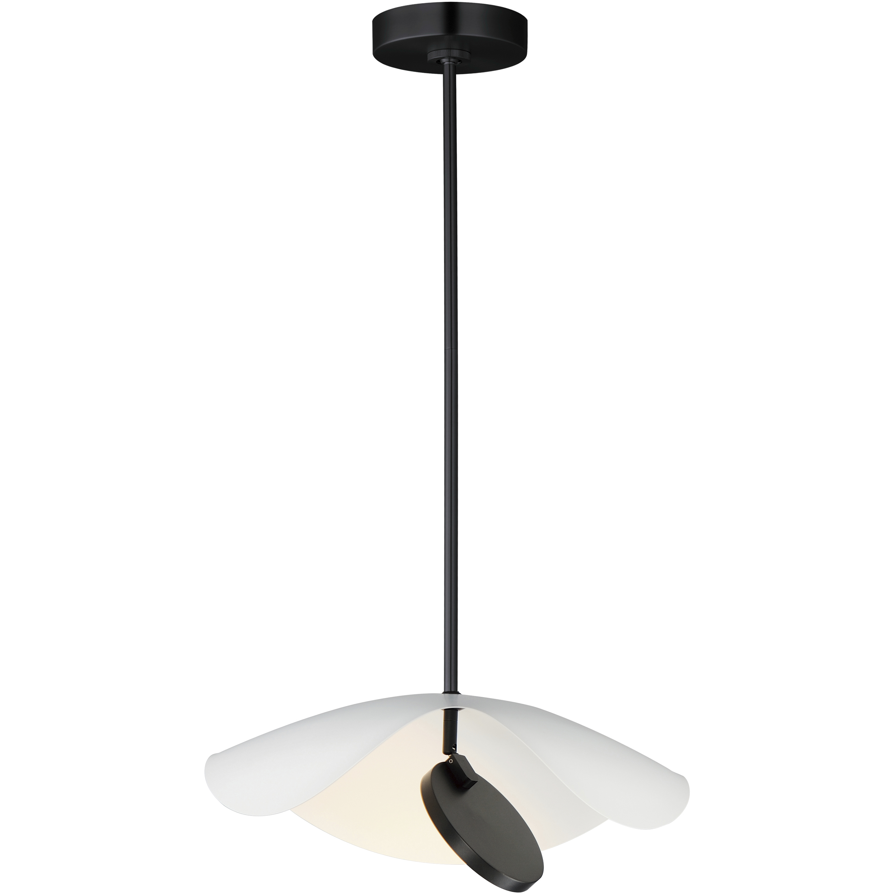 Carmen LED 16.5 inch Black Single Pendant Ceiling Light in White/Black