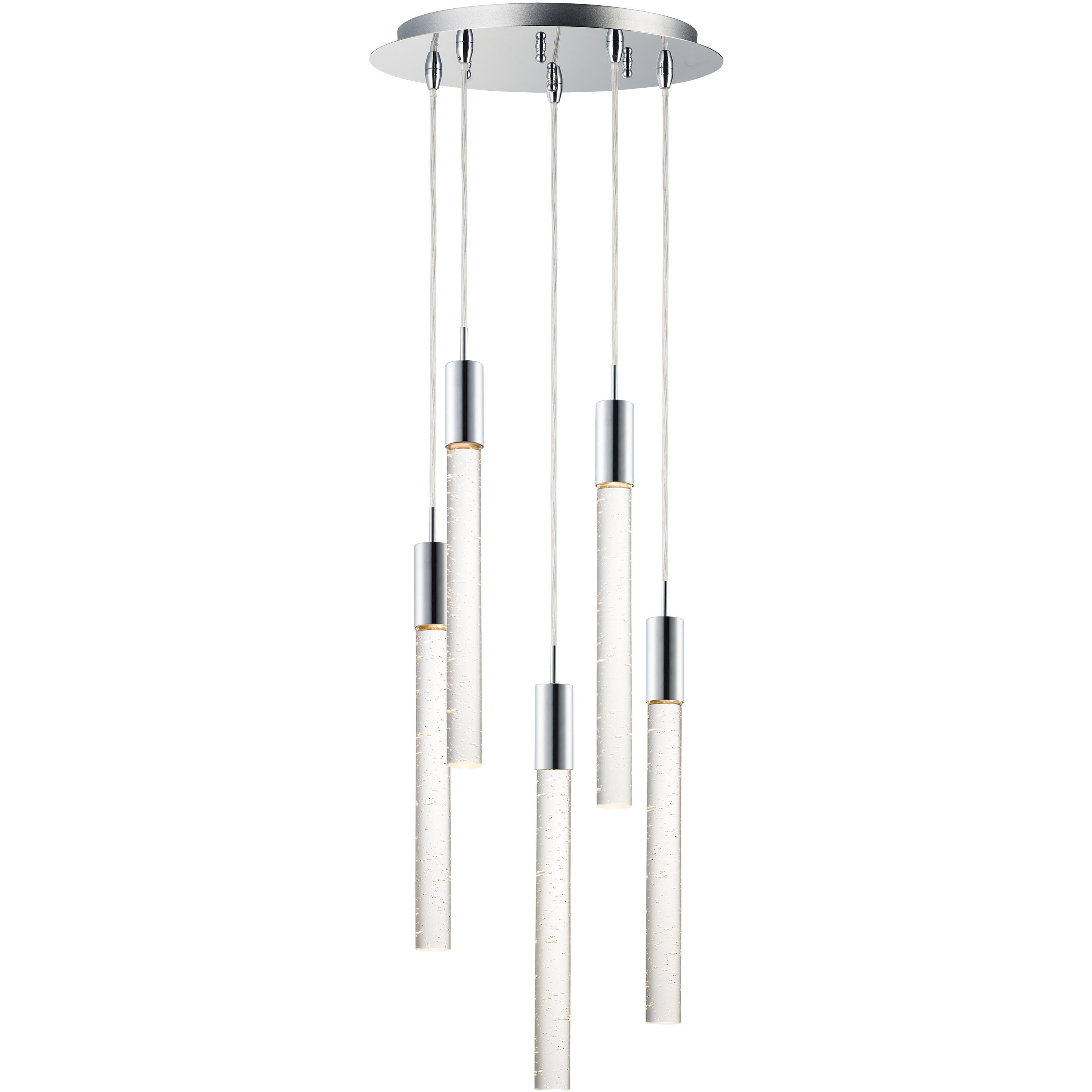 Big Fizz LED 13 inch Polished Chrome Multi-Light Pendant Ceiling Light