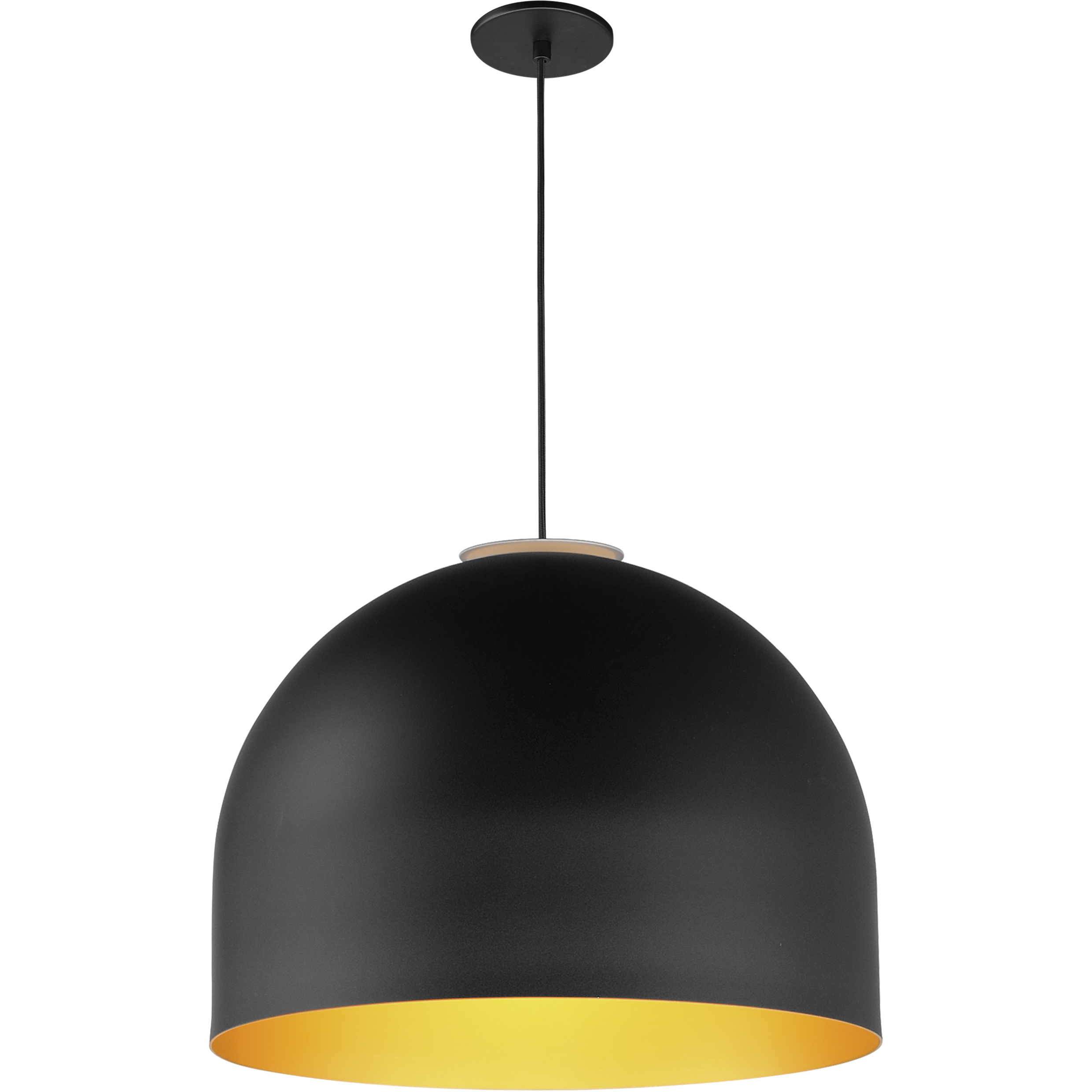 Foster LED 19.75 inch Black and Gold Single Pendant Ceiling Light in Black/Gold