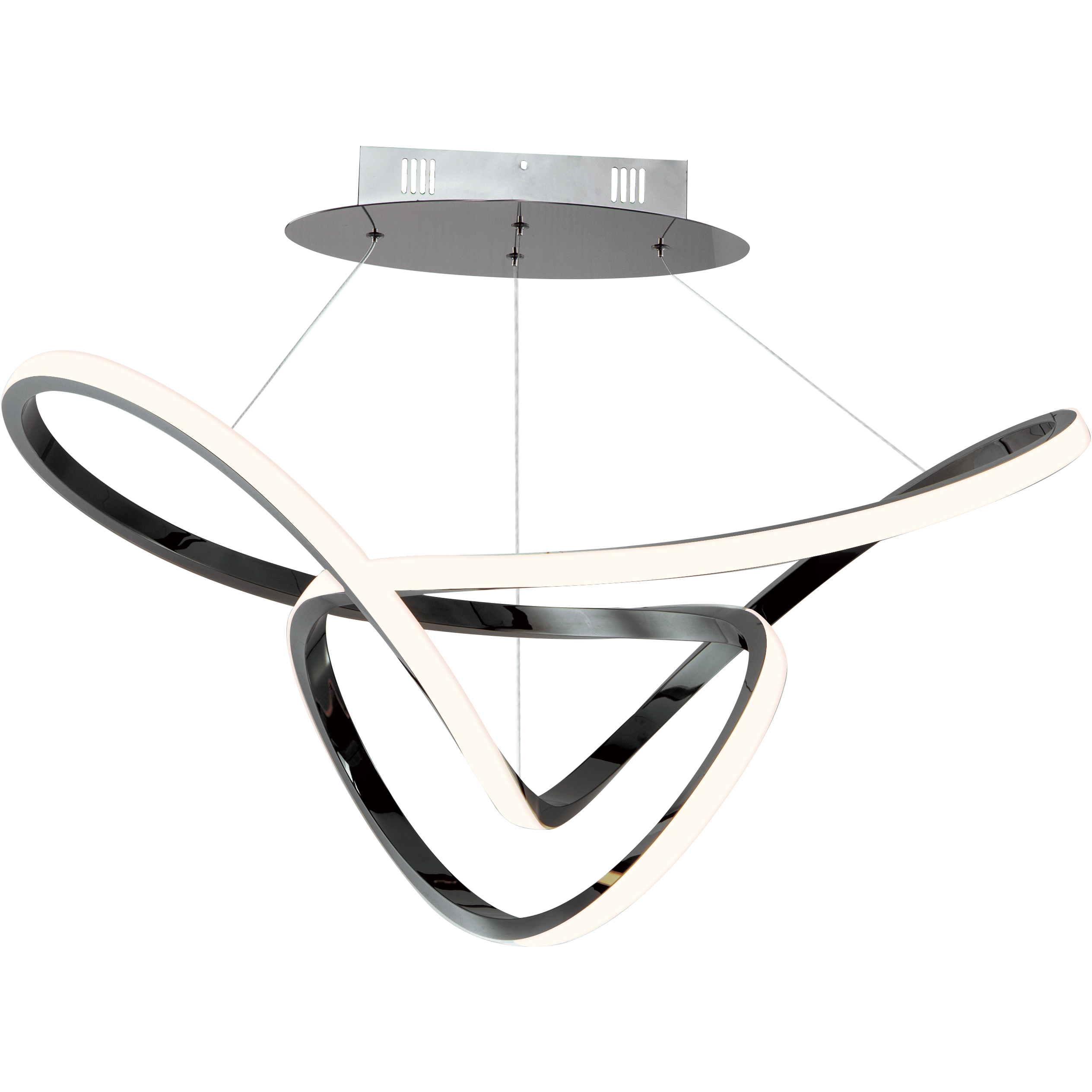 Perpetual LED 32 inch Black Chrome Single Pendant Ceiling Light