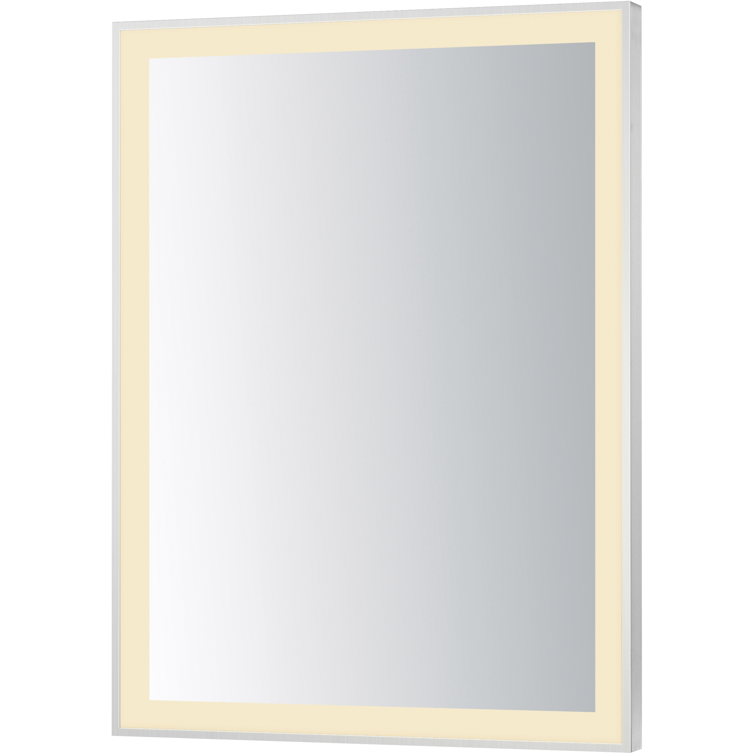 Framed 32 X 24 inch Satin Nickel LED Mirror