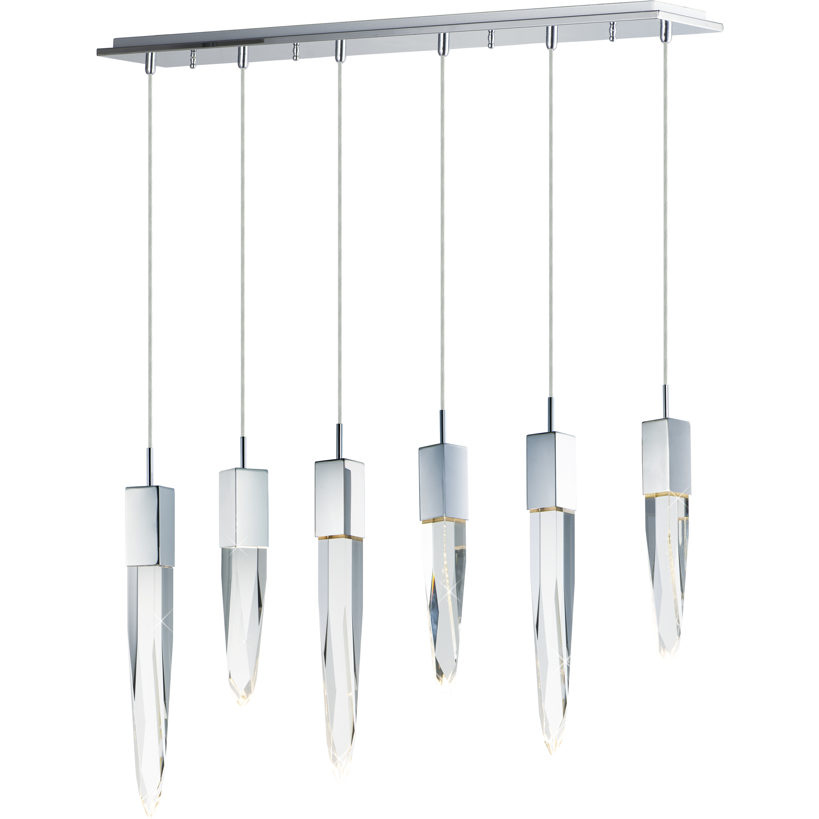 Quartz LED 39.25 inch Polished Chrome Linear Pendant Ceiling Light
