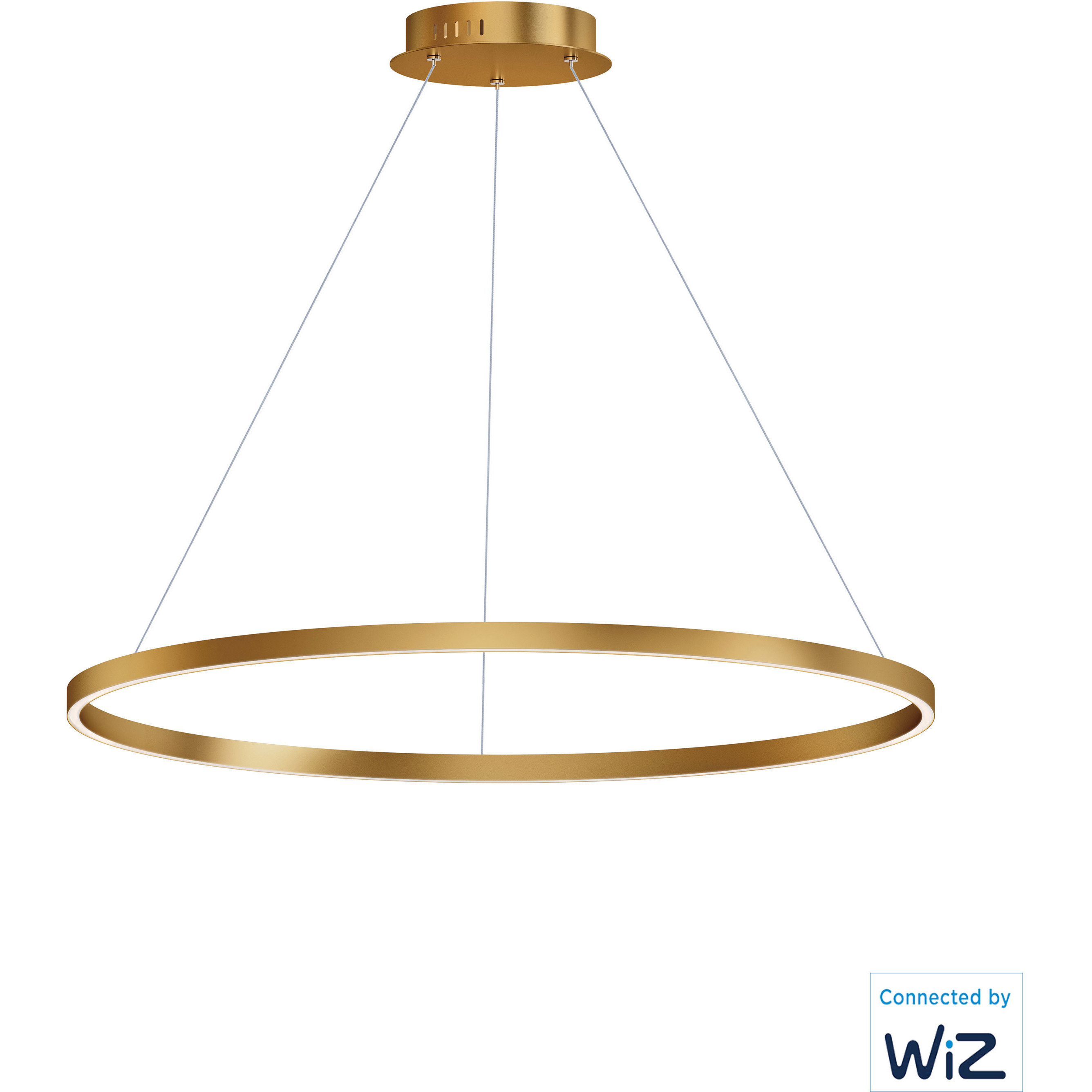 Groove WiZ LED 39.5 inch Gold Single Pendant Ceiling Light