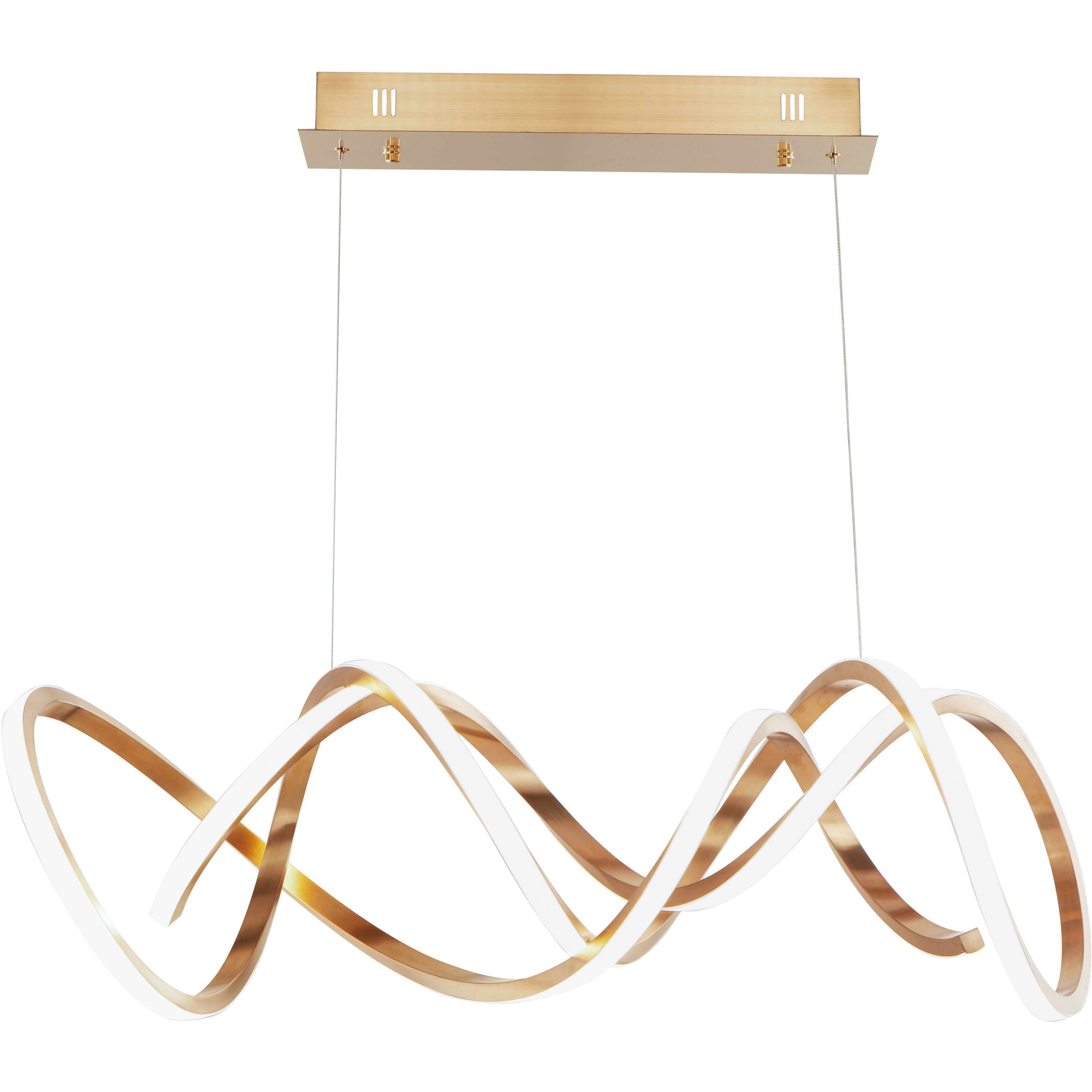 Signature LED 15.75 inch Brushed Champagne Single Pendant Ceiling Light