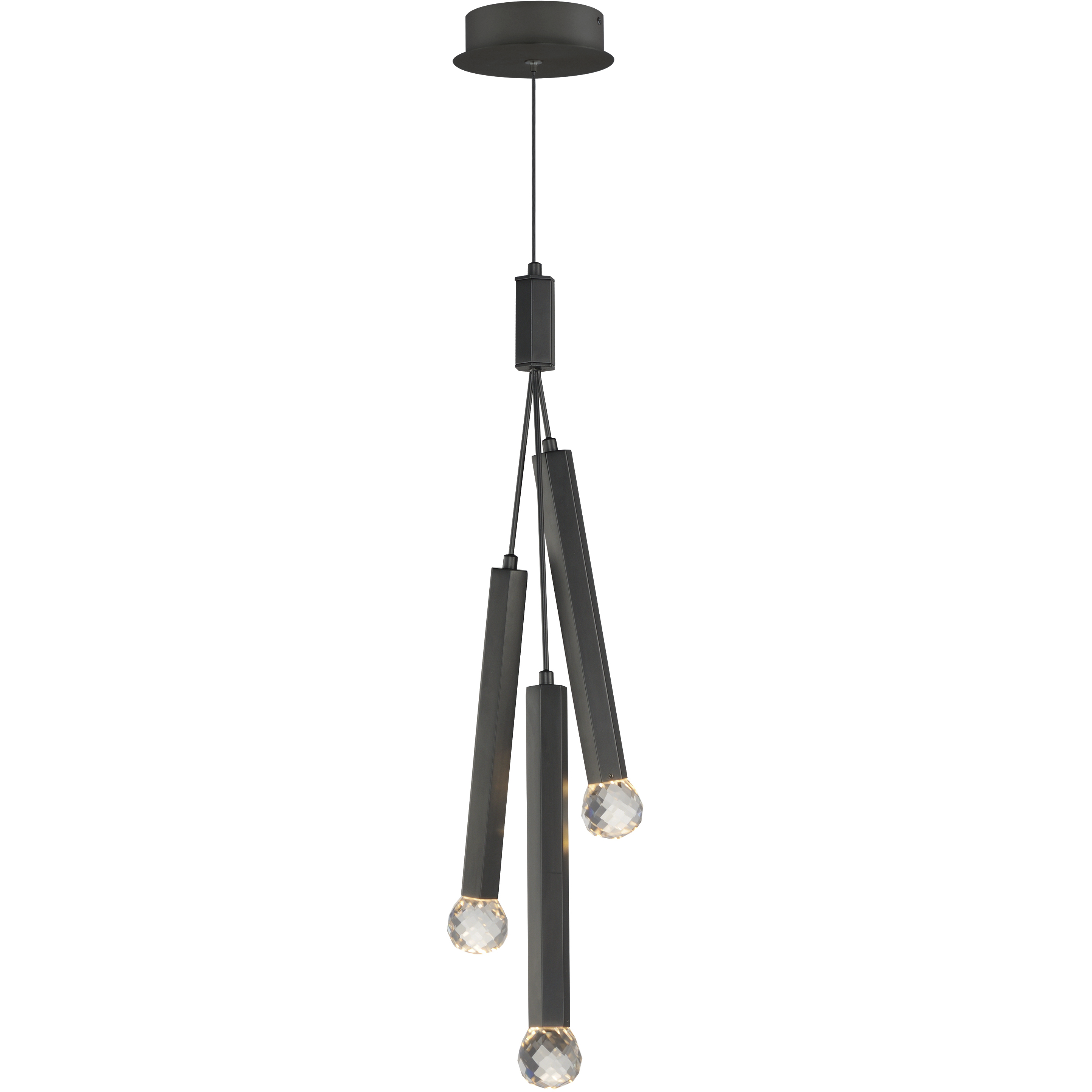 Allumettes LED 7.75 inch Black Multi-Light Pendant Ceiling Light