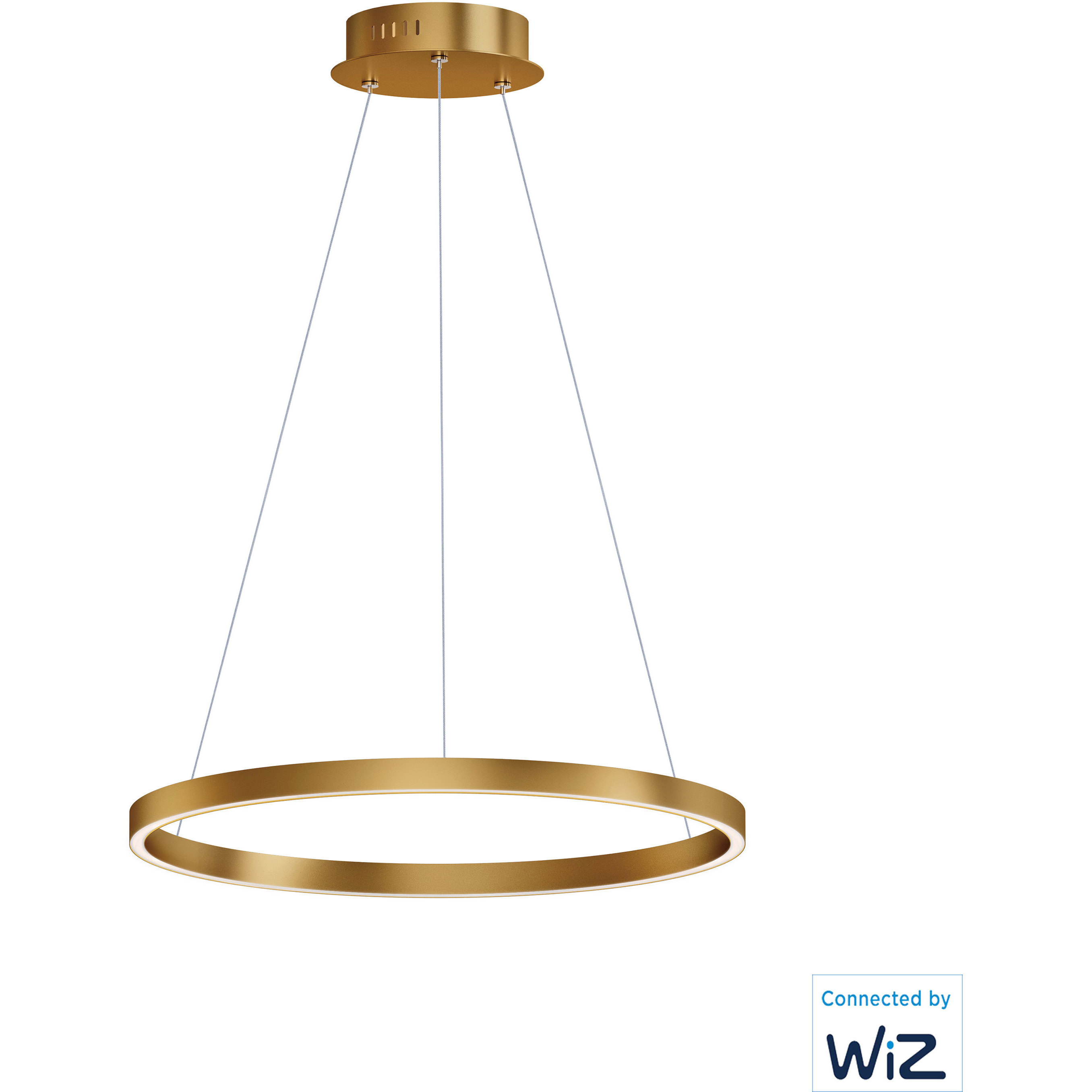 Groove WiZ LED 23.5 inch Gold Single Pendant Ceiling Light