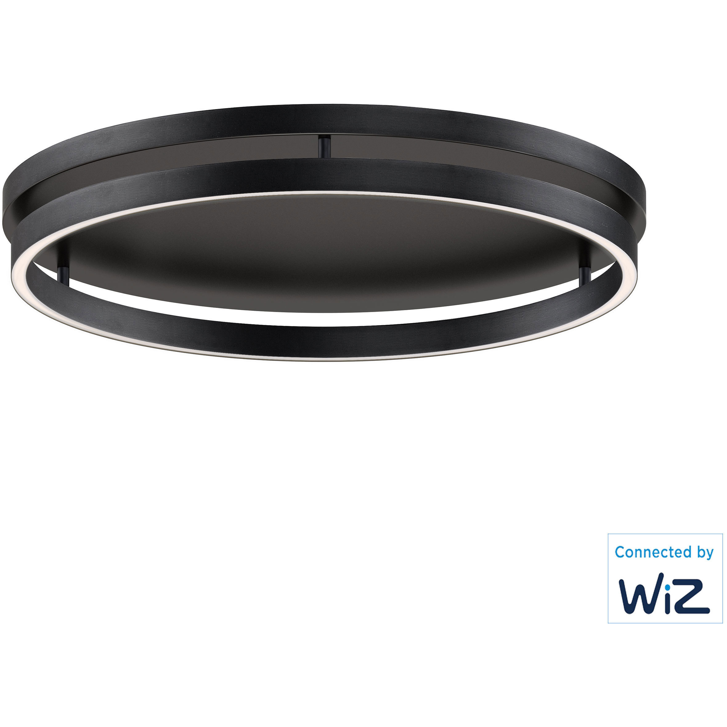 Groove WiZ LED 24.5 inch Black Flush Mount Ceiling Light