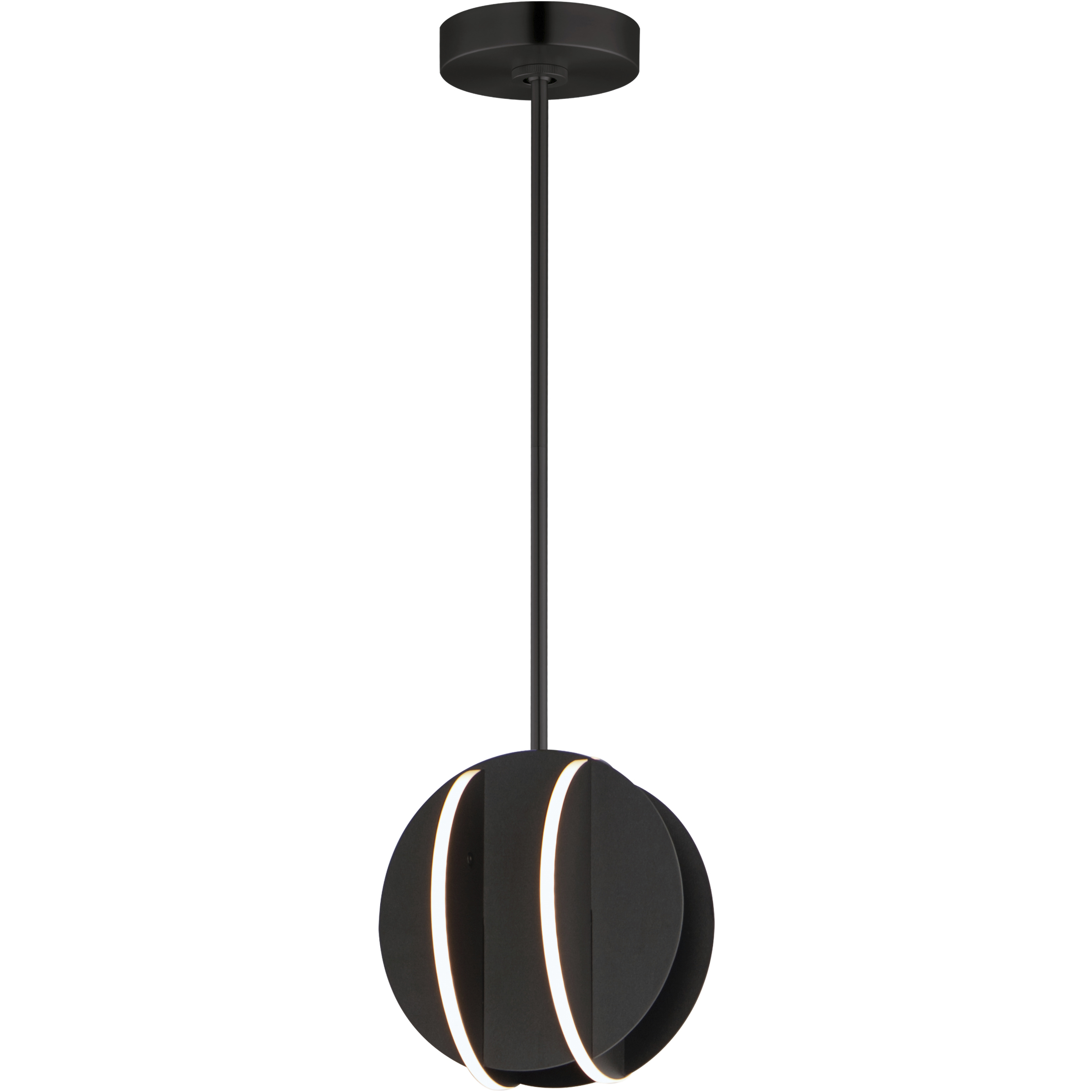 Interval LED 7.75 inch Black Single Pendant Ceiling Light