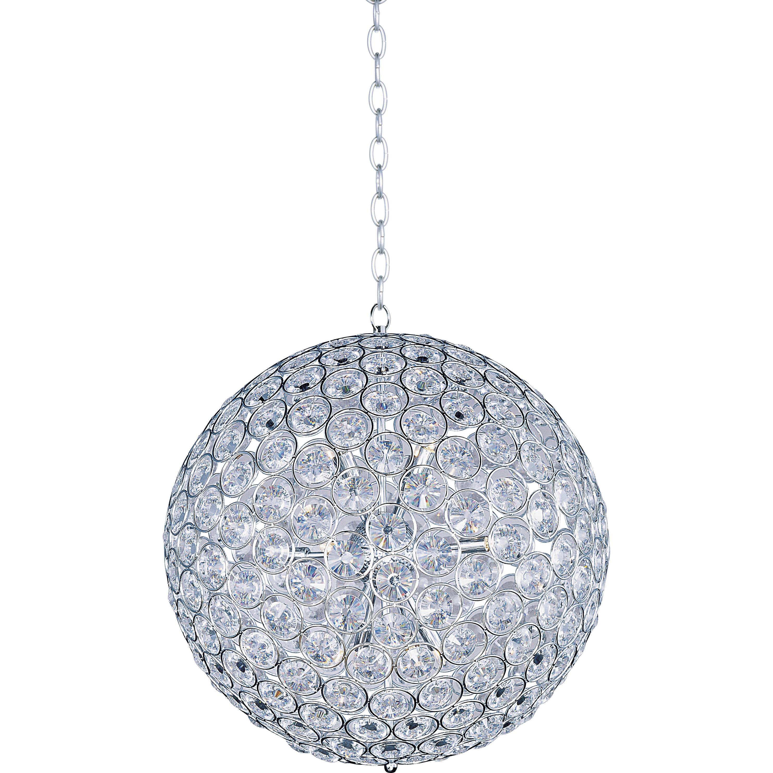 Brilliant 12 Light 24 inch Polished Chrome Single Pendant Ceiling Light
