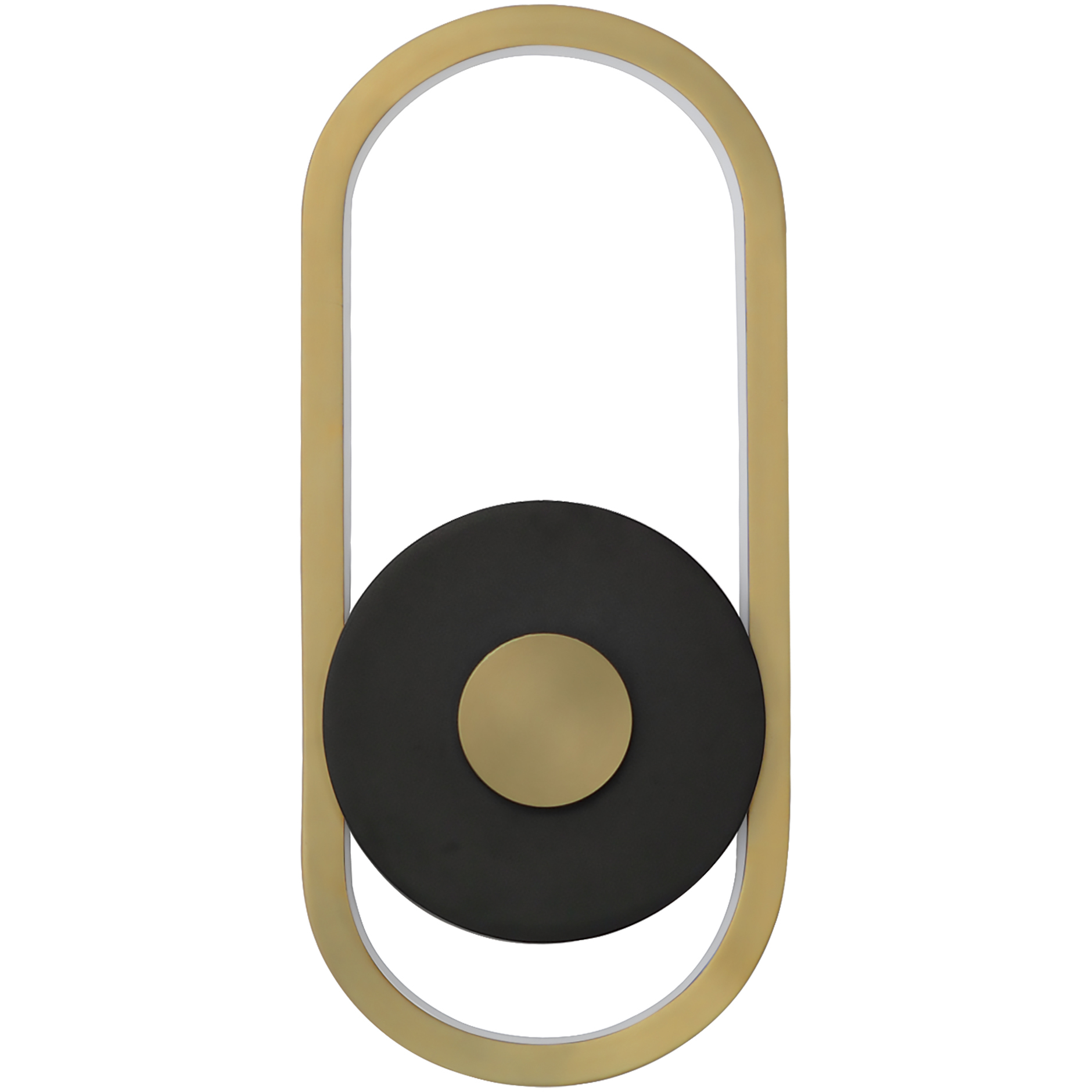 Gravity LED 13 inch Black and Gold Outdoor Wall Mount