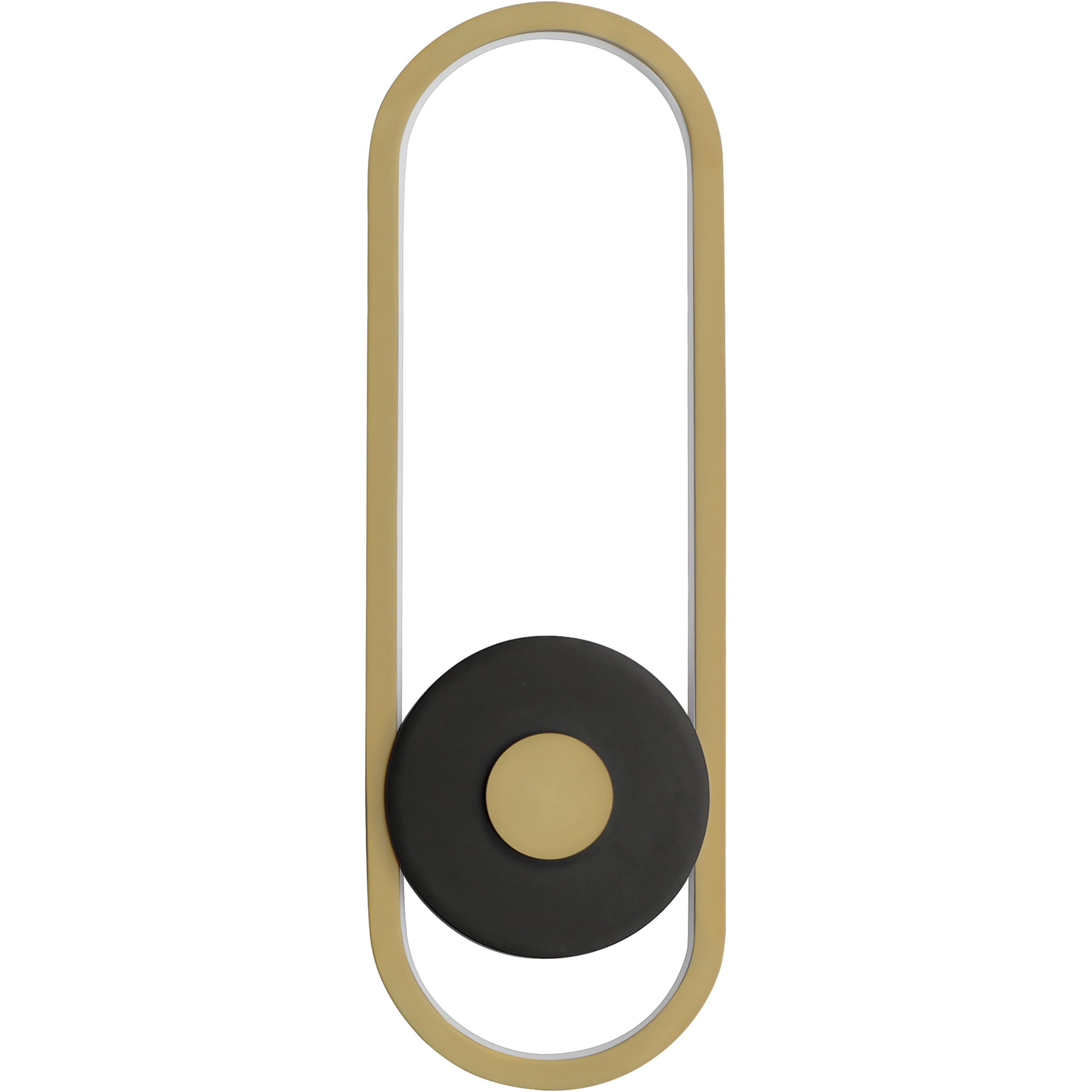 Gravity LED 18 inch Black and Gold Outdoor Wall Mount