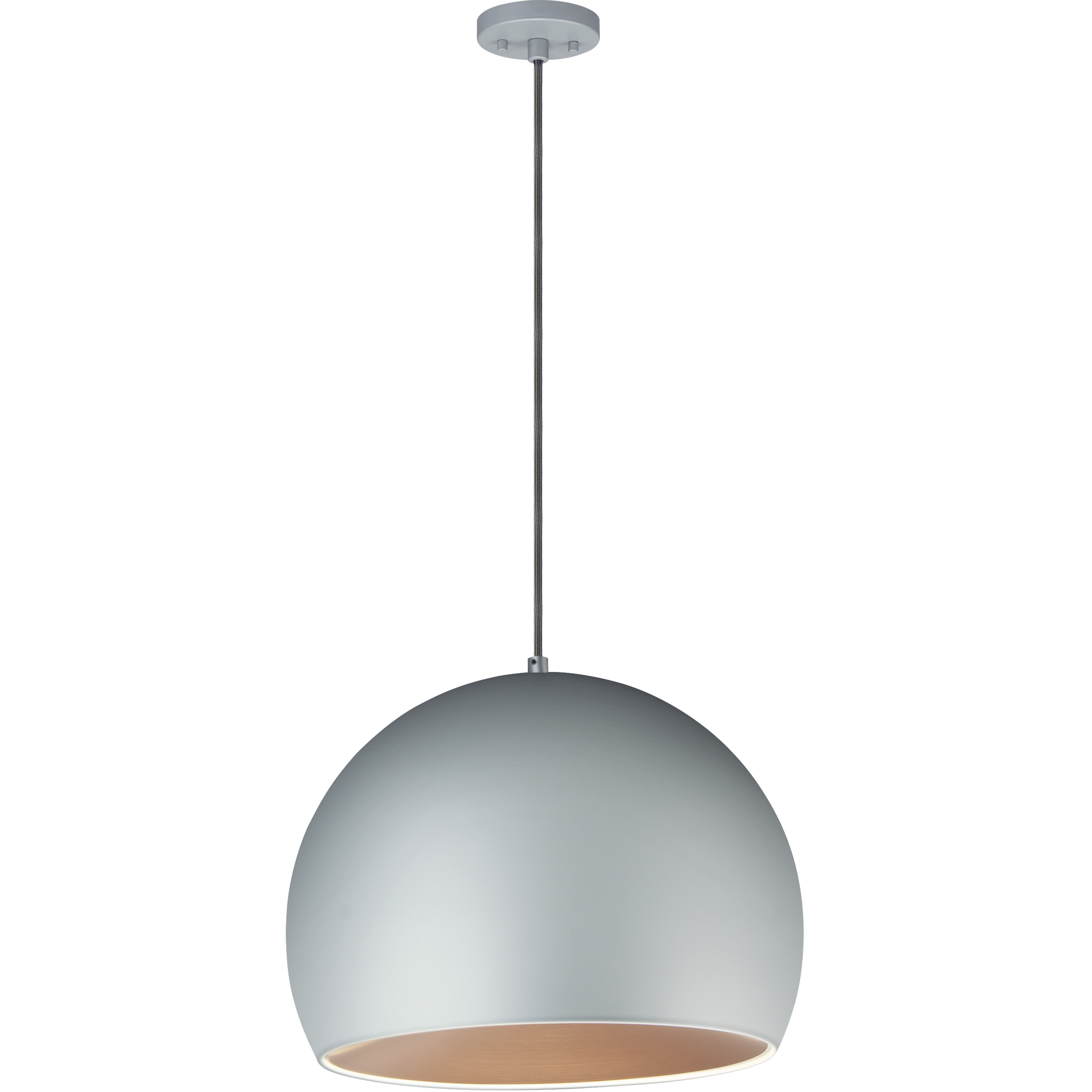 Palla LED 19.75 inch Dark Gray and Coffee Single Pendant Ceiling Light in Dark Grey and Coffee