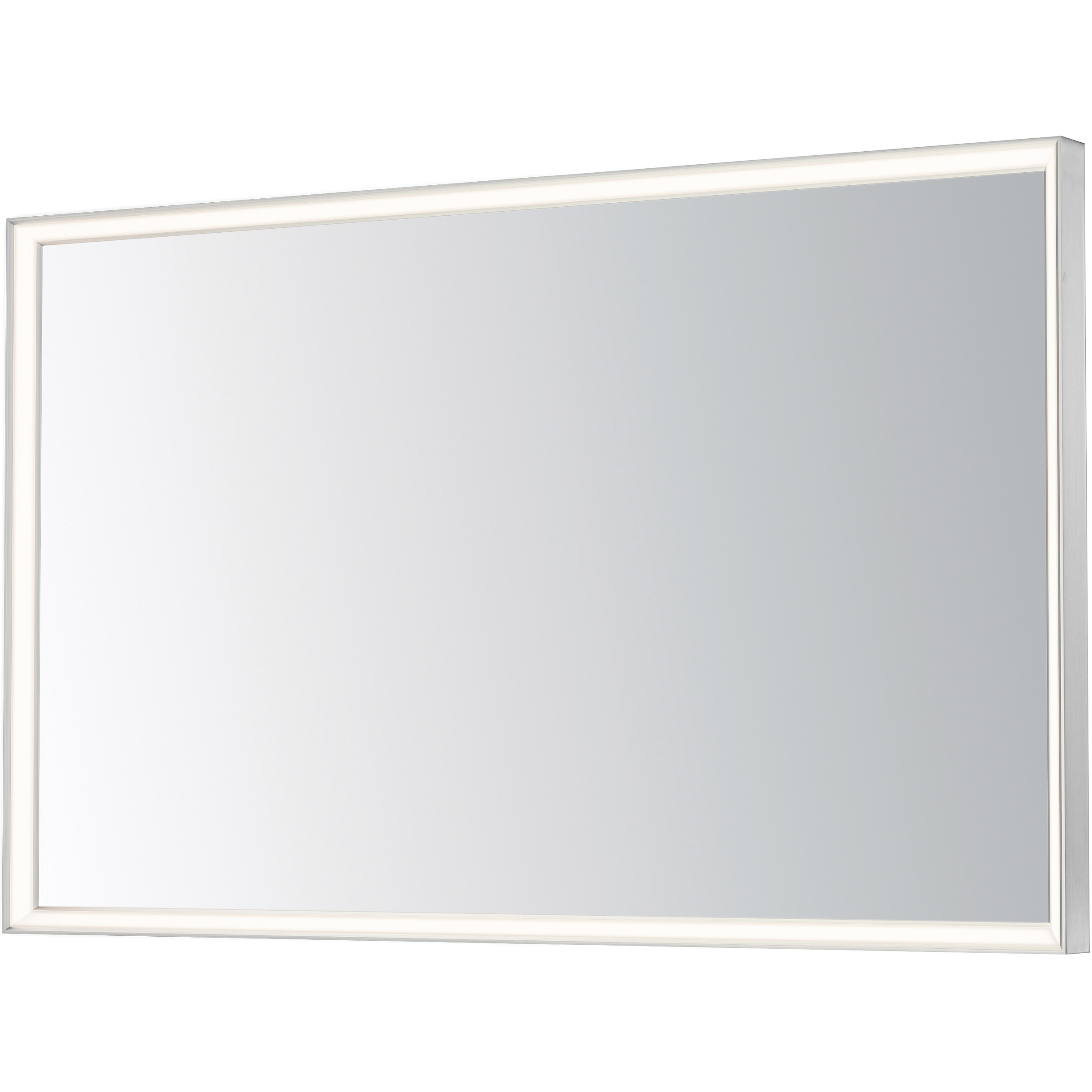 Bevel 48 X 30 inch Satin Nickel LED Mirror