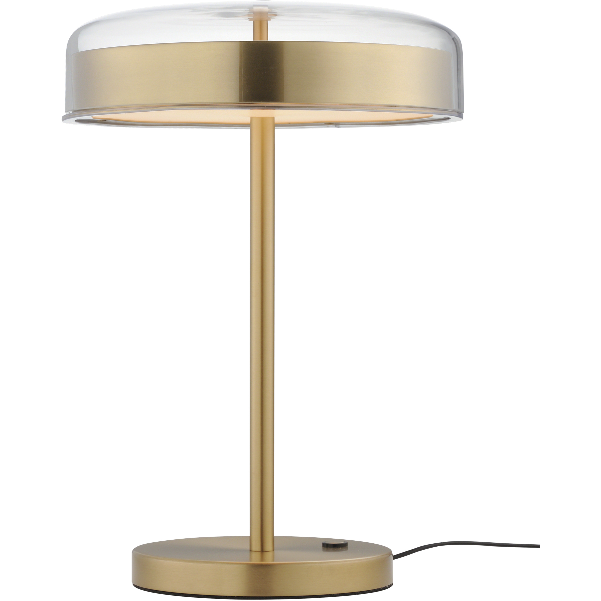 Voto 17.5 inch 8.00 watt Natural Aged Brass Table Lamp Portable Light in Clear