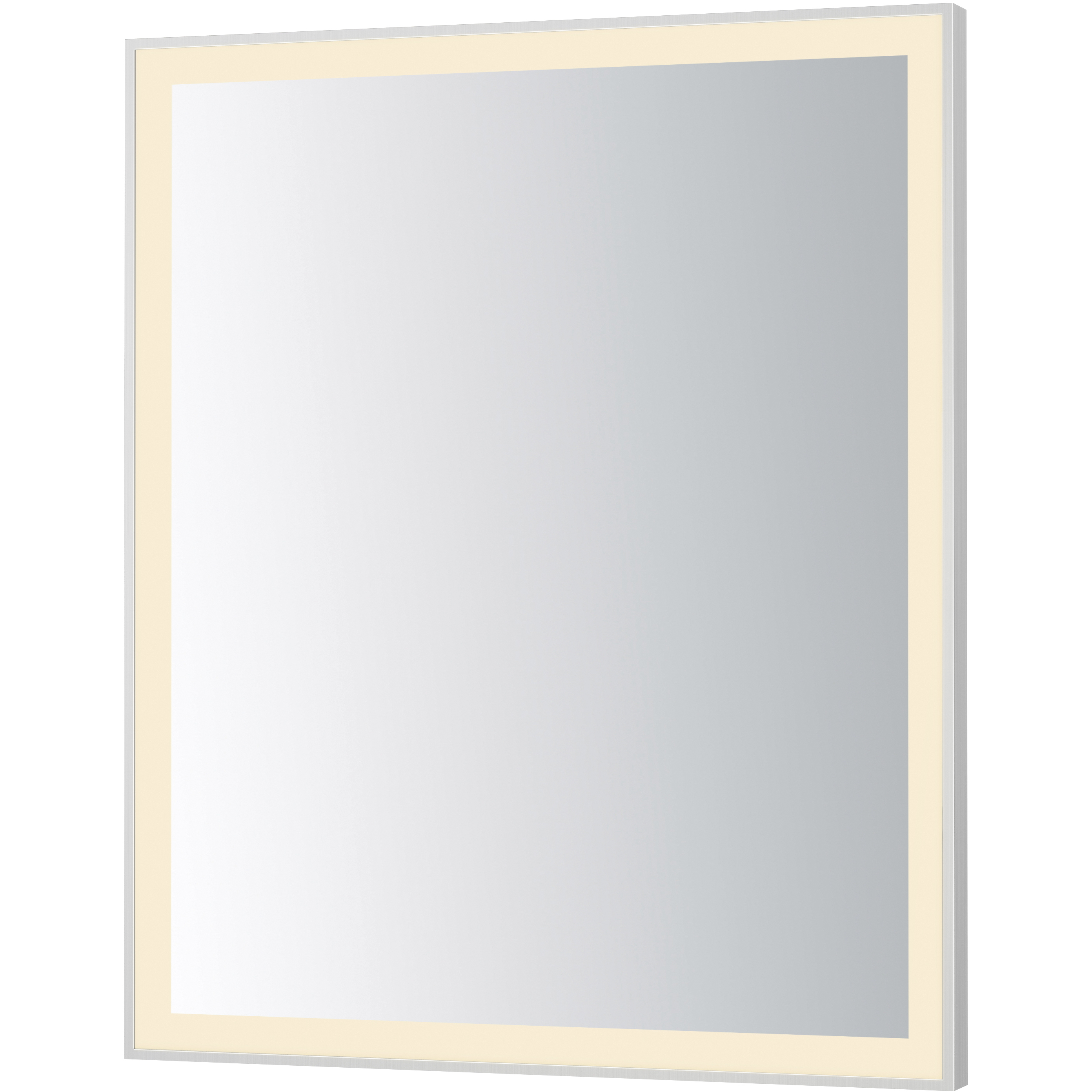 Framed 36 X 30 inch Satin Nickel LED Mirror