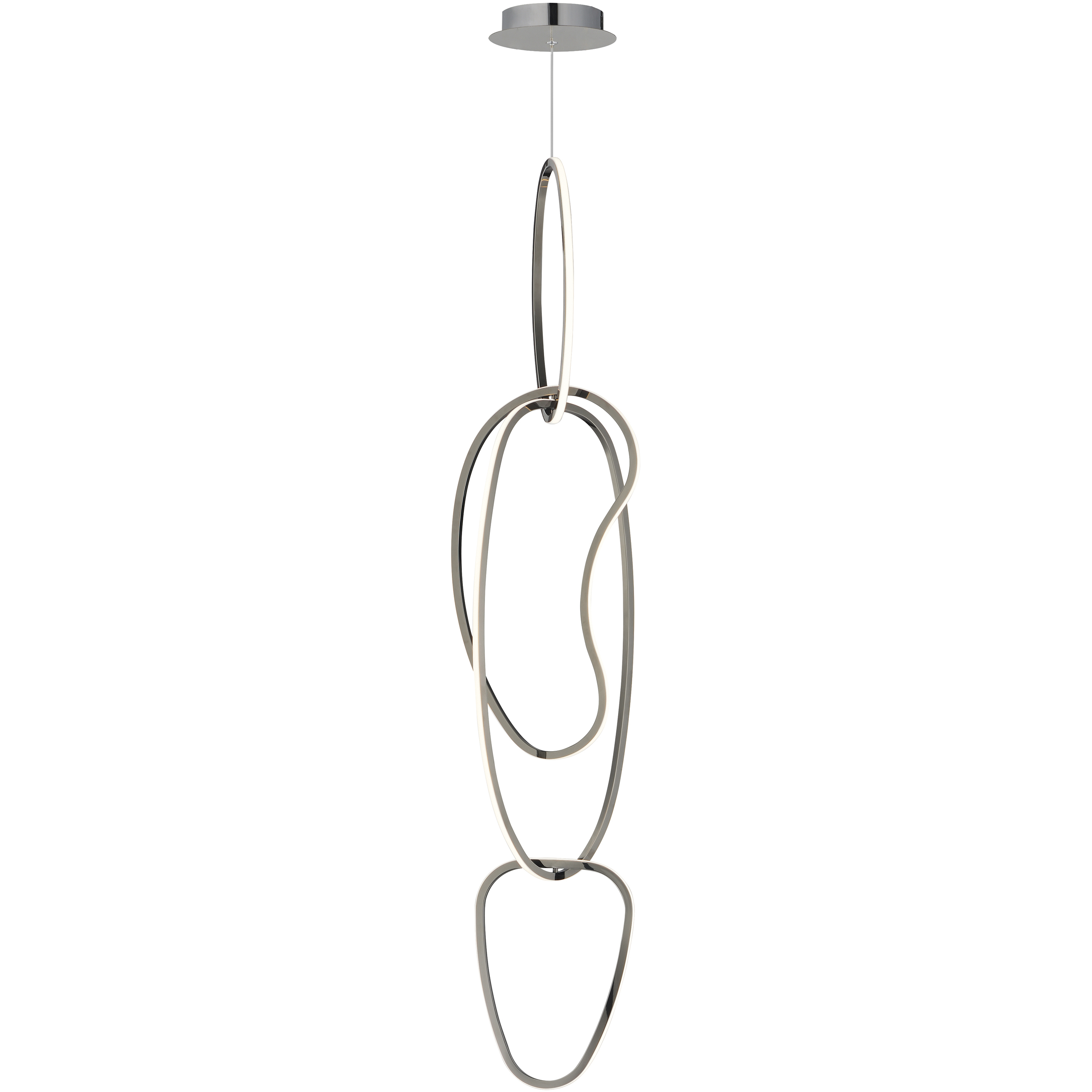 Unity LED 12.5 inch Black Chrome Multi-Light Pendant Ceiling Light