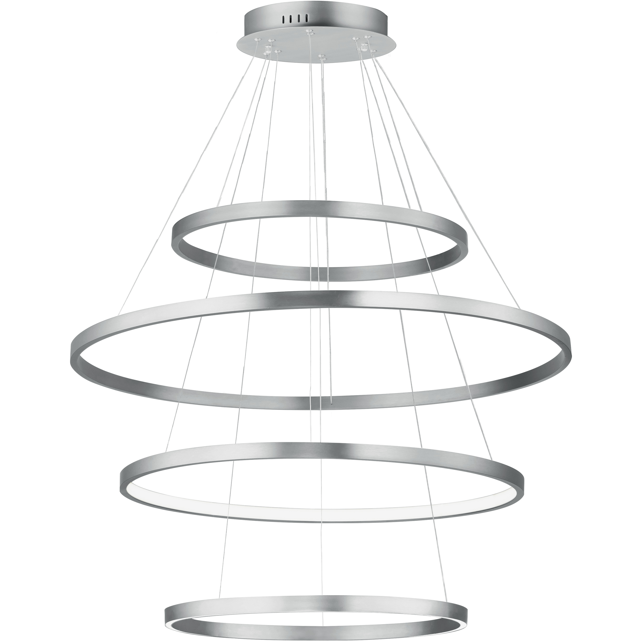 Groove 5CCT LED 40 inch Brushed Aluminum Multi-Light Pendant Ceiling Light