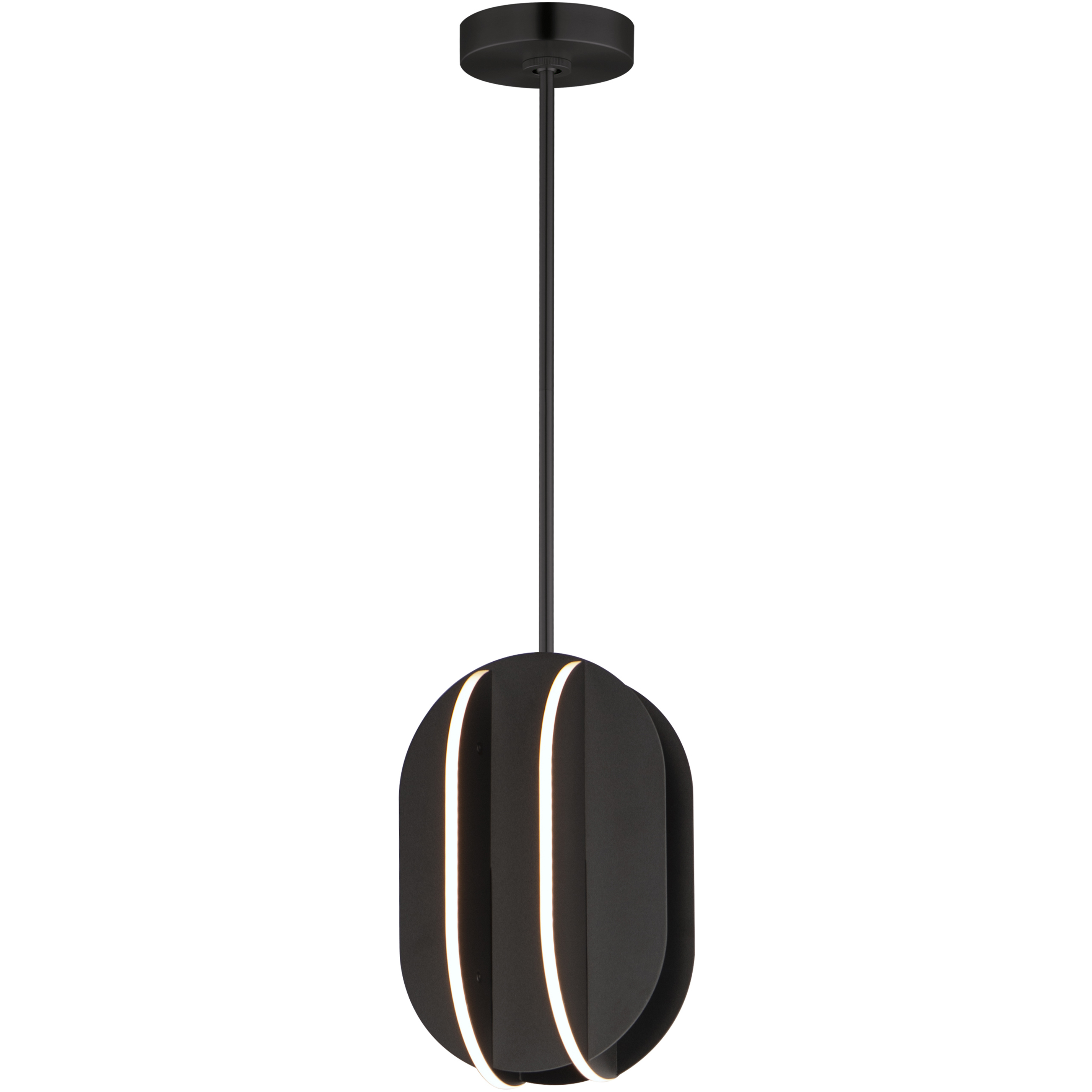 Interval LED 7.75 inch Black Single Pendant Ceiling Light