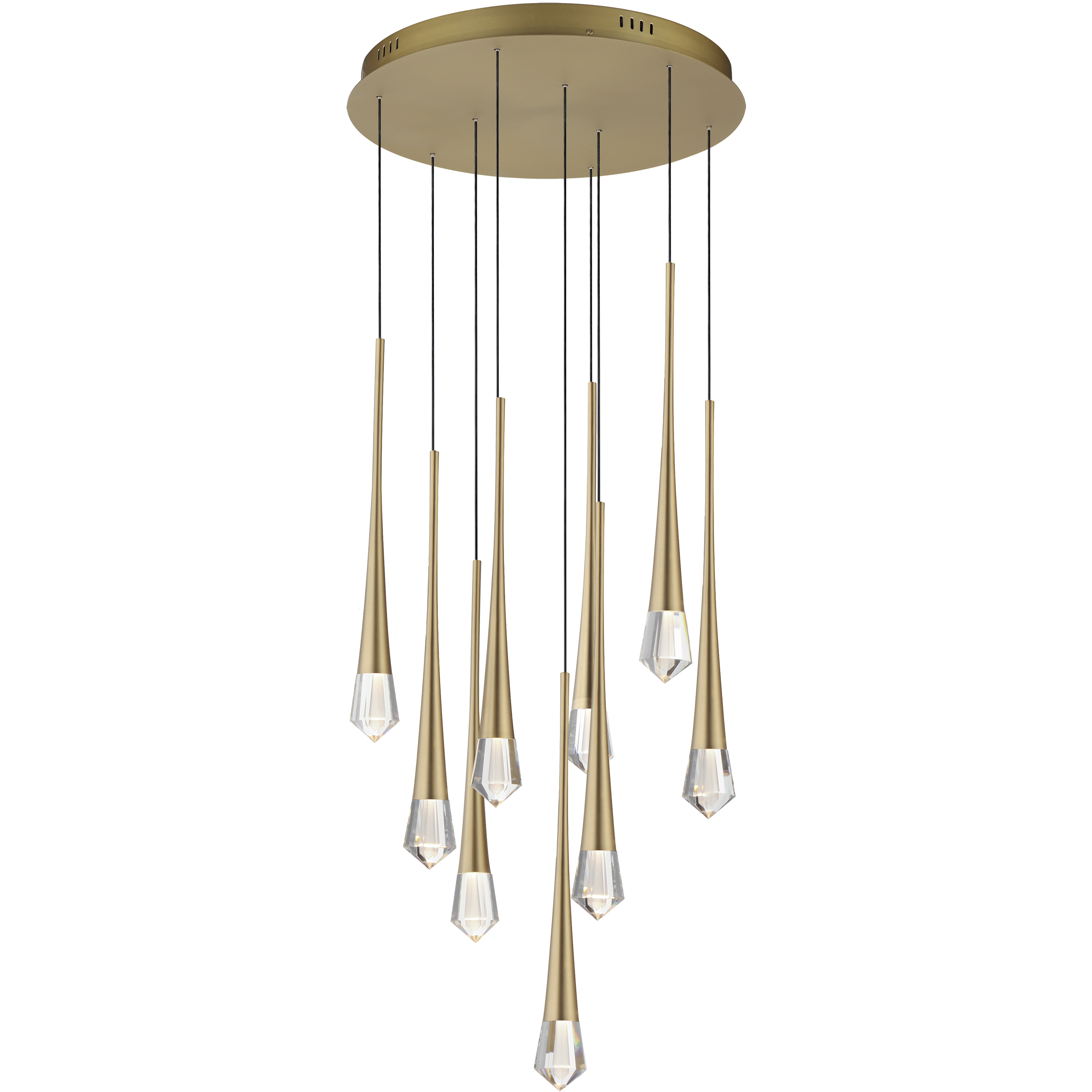 Pierce LED 19 inch Gold Multi-Light Pendant Ceiling Light